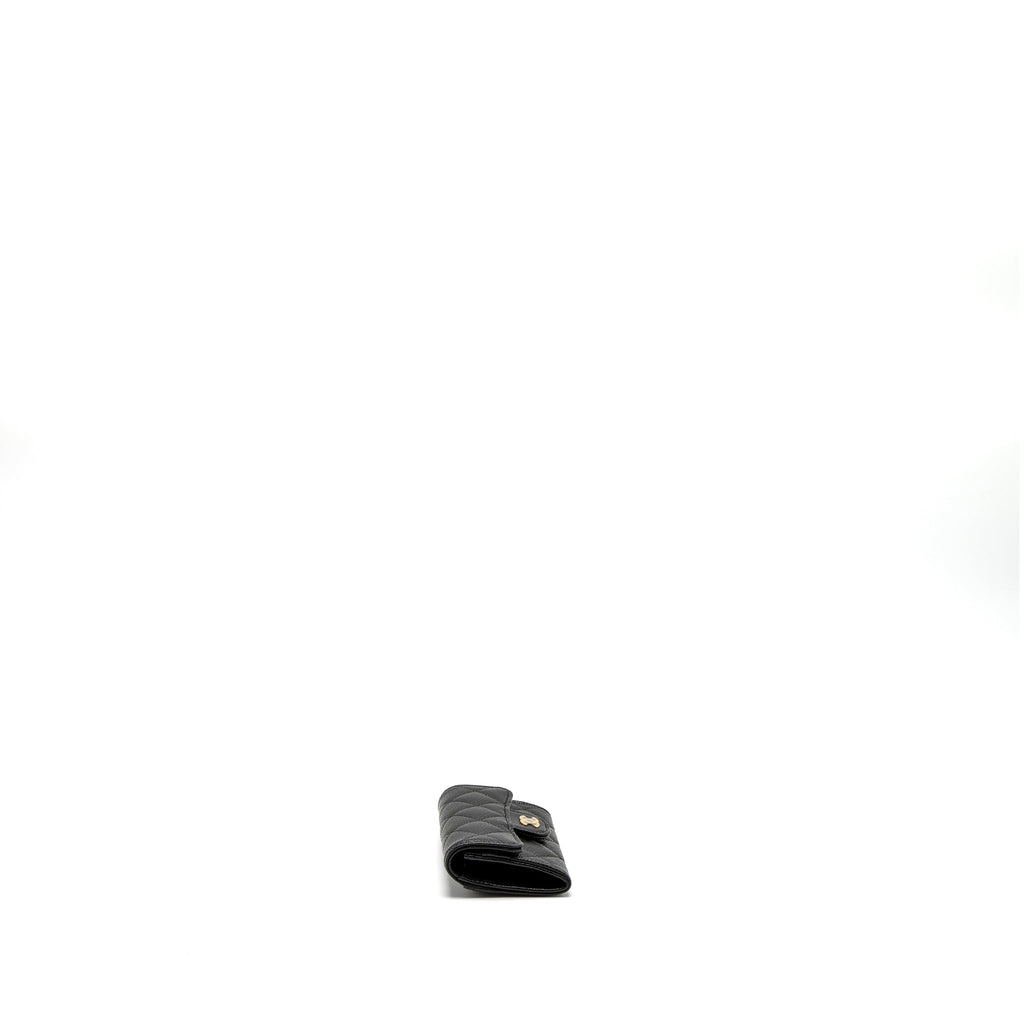 Chanel Classic Flap Card Holder Caviar Black  (Microchip)