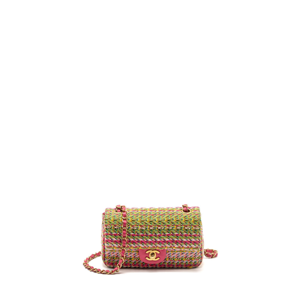 Chanel 21C Mini Rectangular Flap Bag Tweed Multicolour