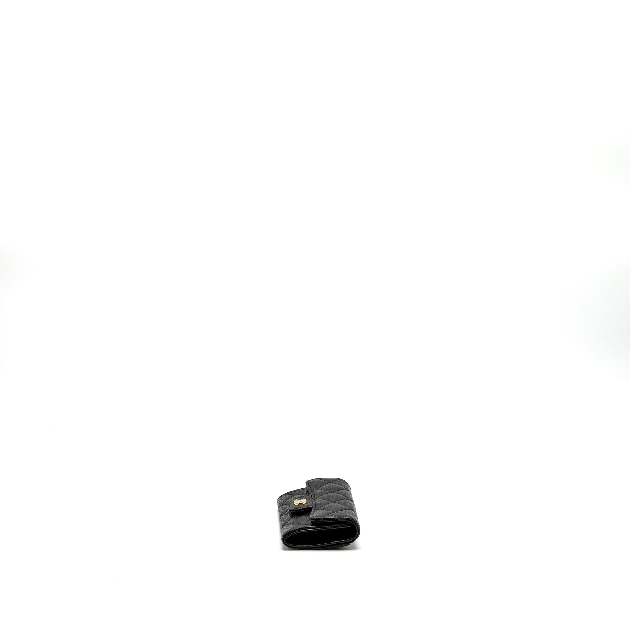 Chanel Classic Flap Card Holder Caviar Black  (Microchip)