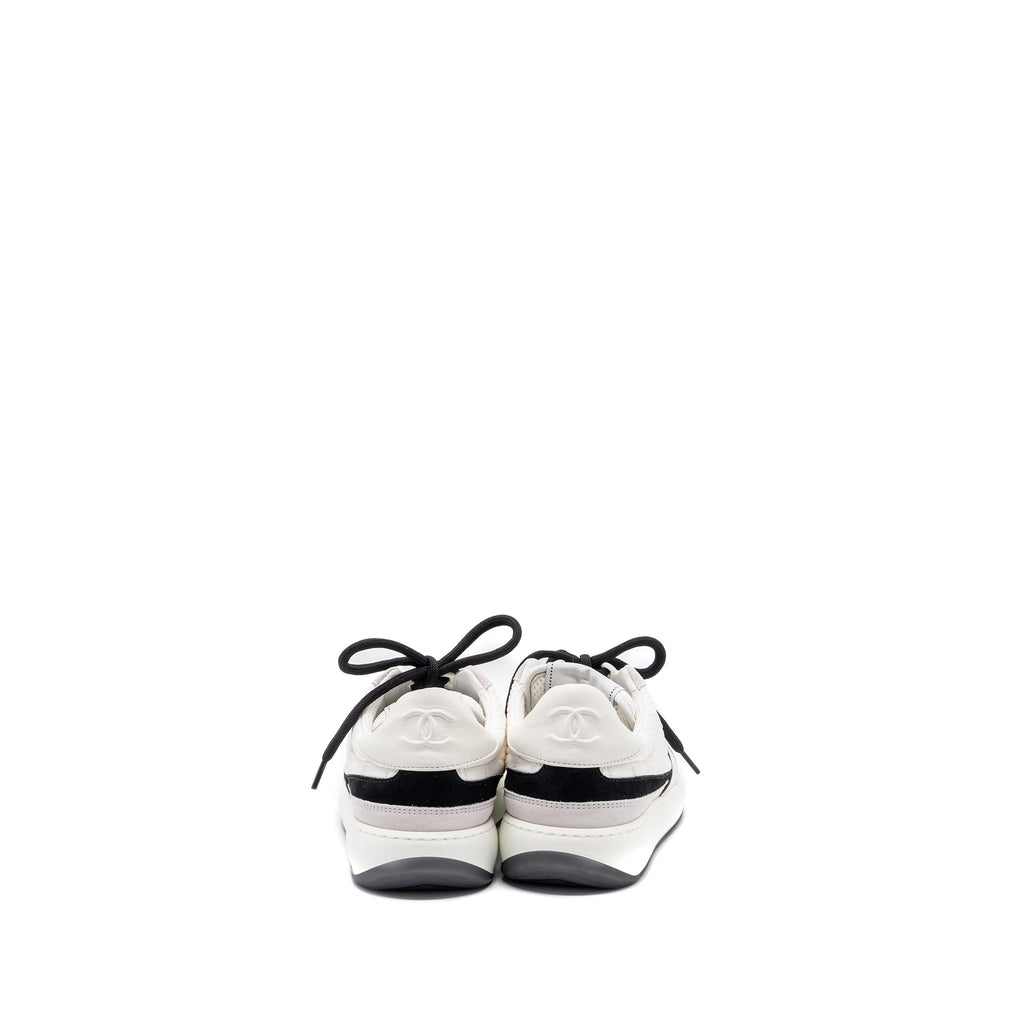 Chanel size 38.5 sneakers multicolor black / white/ light grey