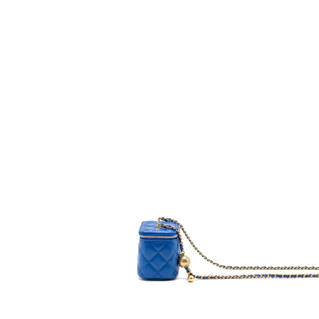 Chanel Pearl Crush Mini Vanity Lambskin Blue (microchip)