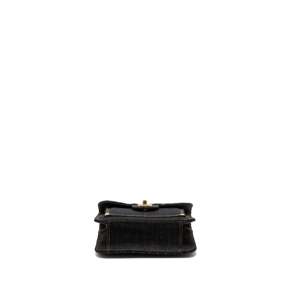 Chanel 23S Flap Bag Denim Dark Blue Brushed  (Microchip)