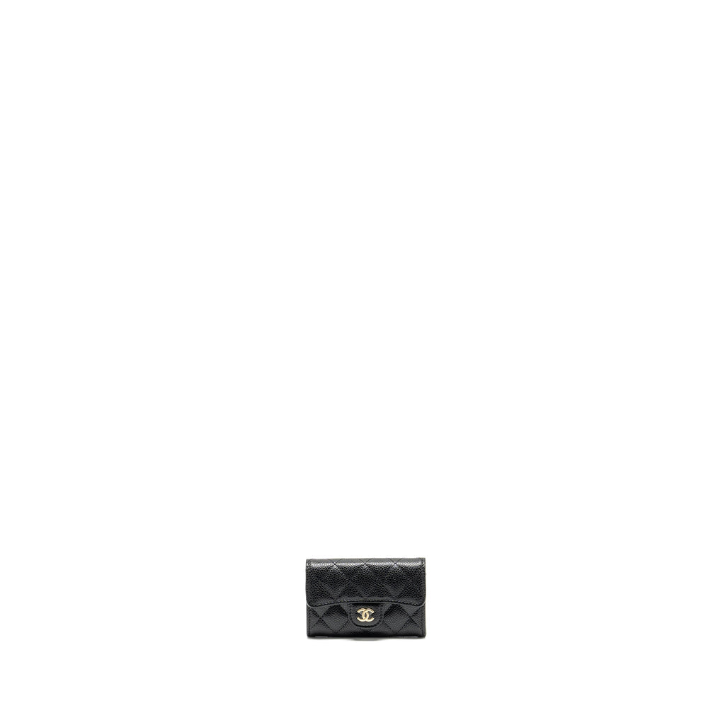 CHANEL Classic flap card holder Caviar Black  (MICROCHIP)