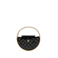 Chanel 23K Hoop Bag Patent Leather Black  (Microchip)