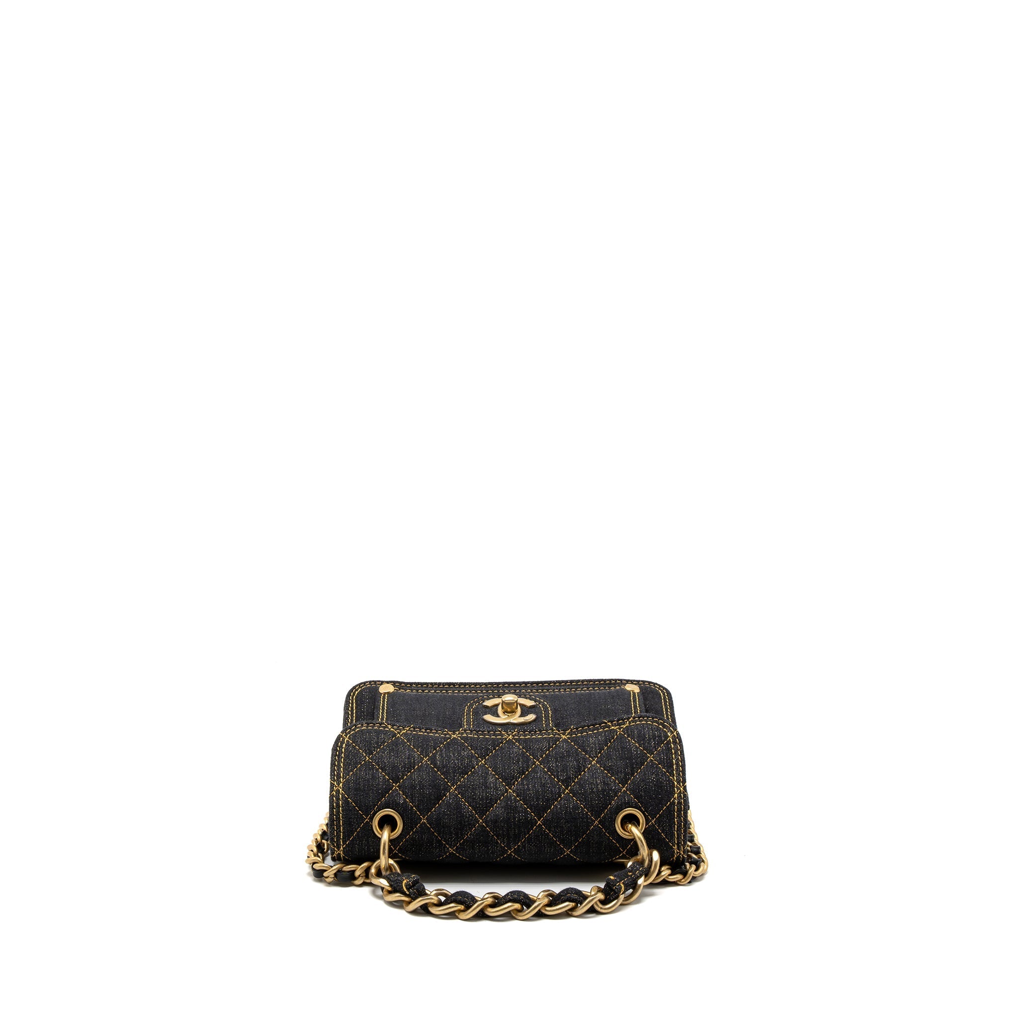 Chanel 23S Flap Bag Denim Dark Blue Brushed  (Microchip)