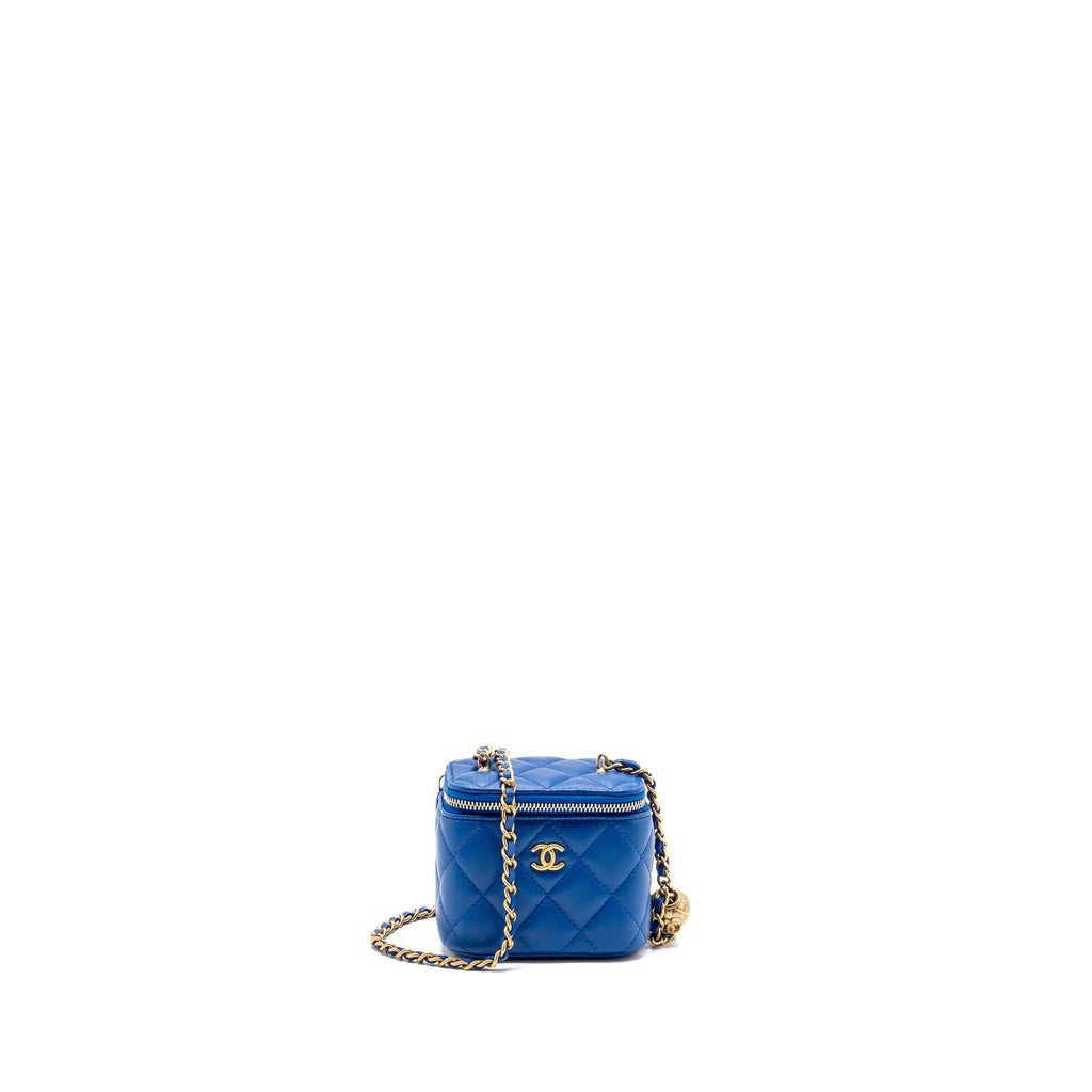 Chanel Pearl Crush Mini Vanity Lambskin Blue (microchip)