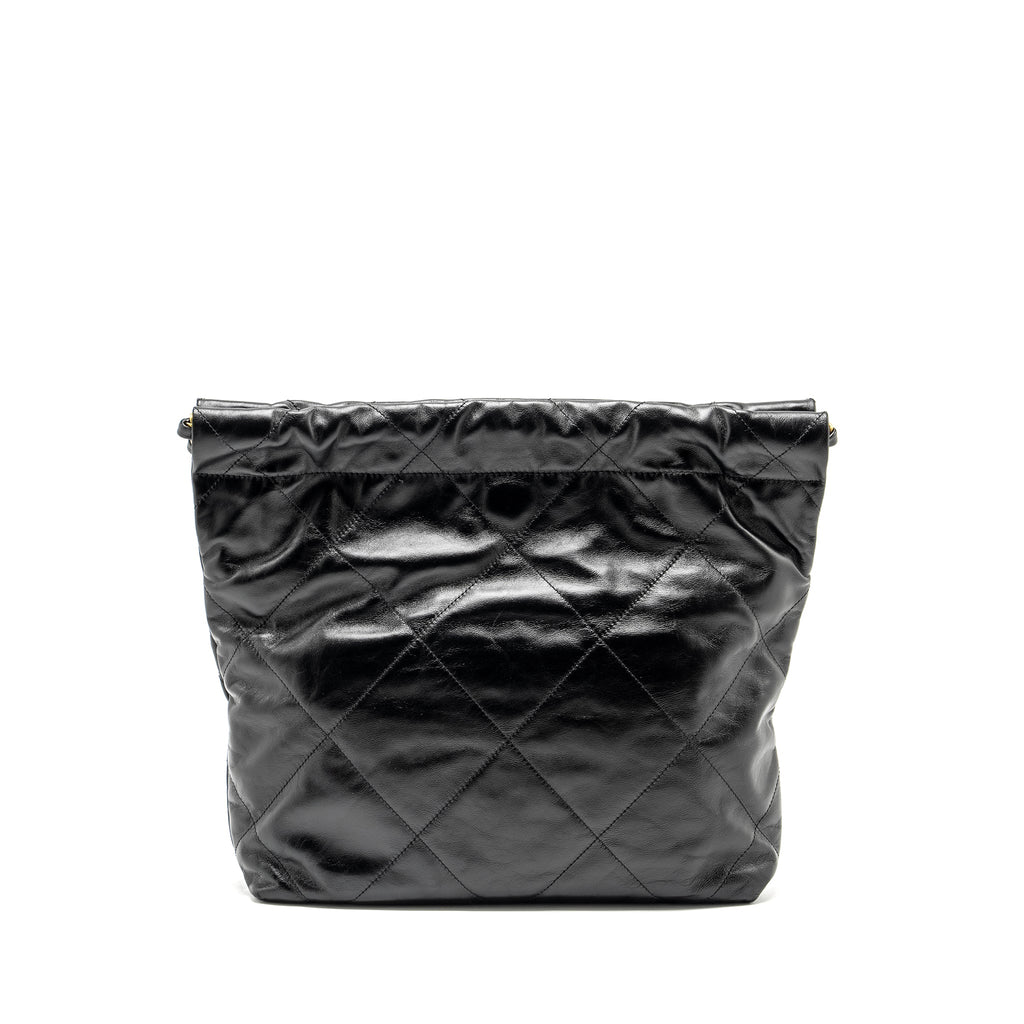 Chanel Small 22 Bag Shiny Calfskin Black  (Microchip)