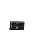 Chanel Medium Classic Double Flap Bag Caviar Black  (Microchip)