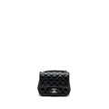Chanel mini square flap bag lambskin Black  (microchip)