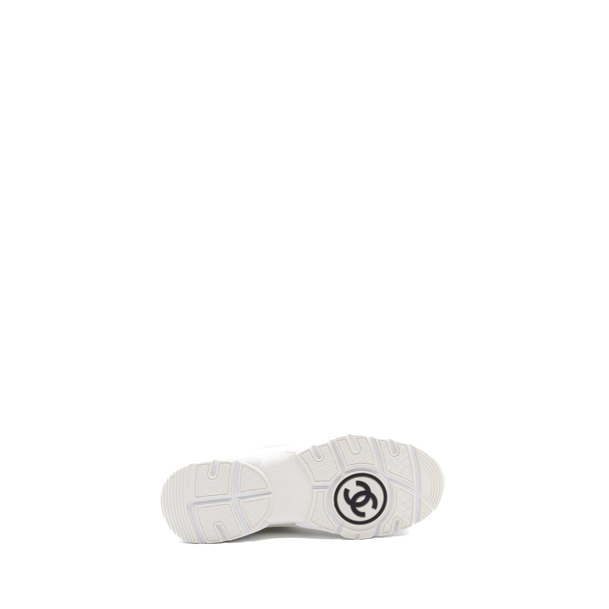 Chanel size38.5 CC logo trainer white