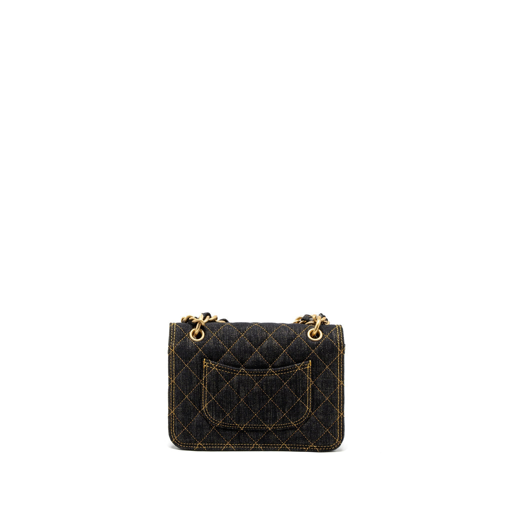 Chanel 23S Flap Bag Denim Dark Blue Brushed  (Microchip)