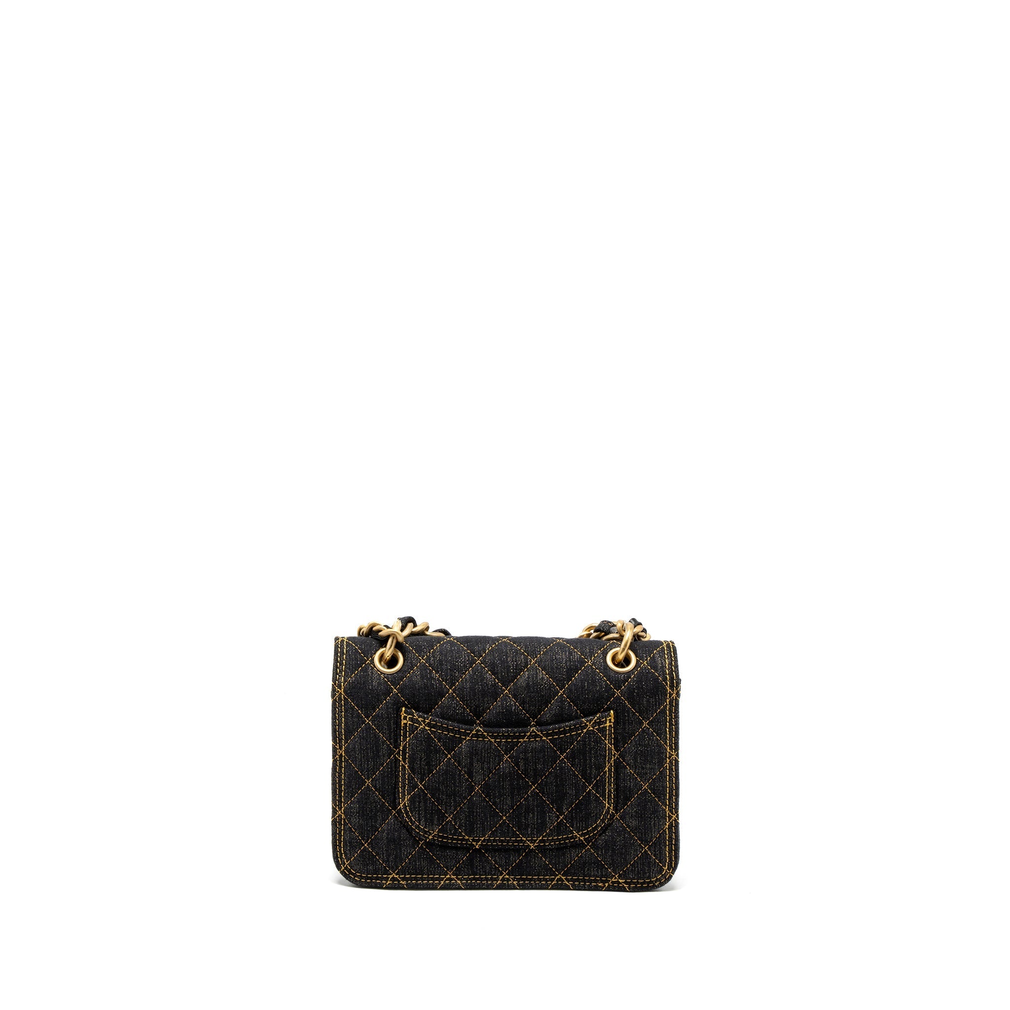 Chanel 23S Flap Bag Denim Dark Blue Brushed  (Microchip)