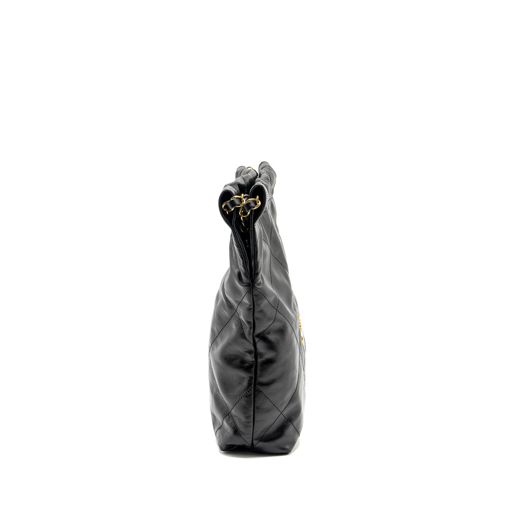 Chanel Small 22 Bag Shiny Calfskin Black  (Microchip)