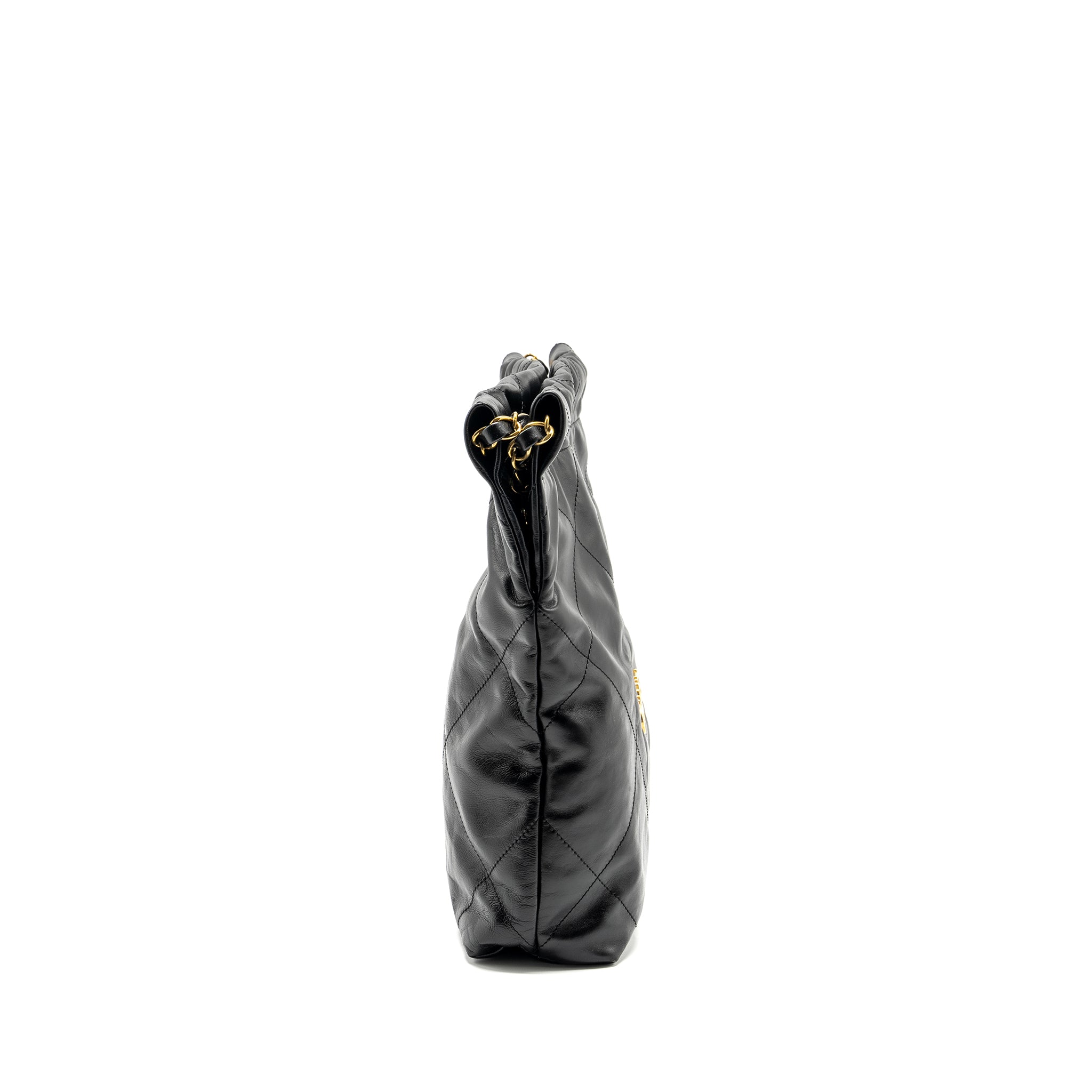 Chanel Small 22 Bag Shiny Calfskin Black  (Microchip)
