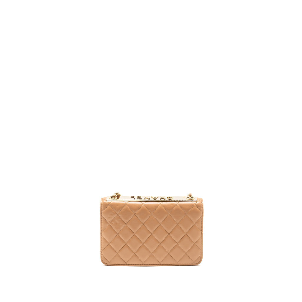 Chanel Trendy CC Wallet On Chain Lambskin Dark Beige