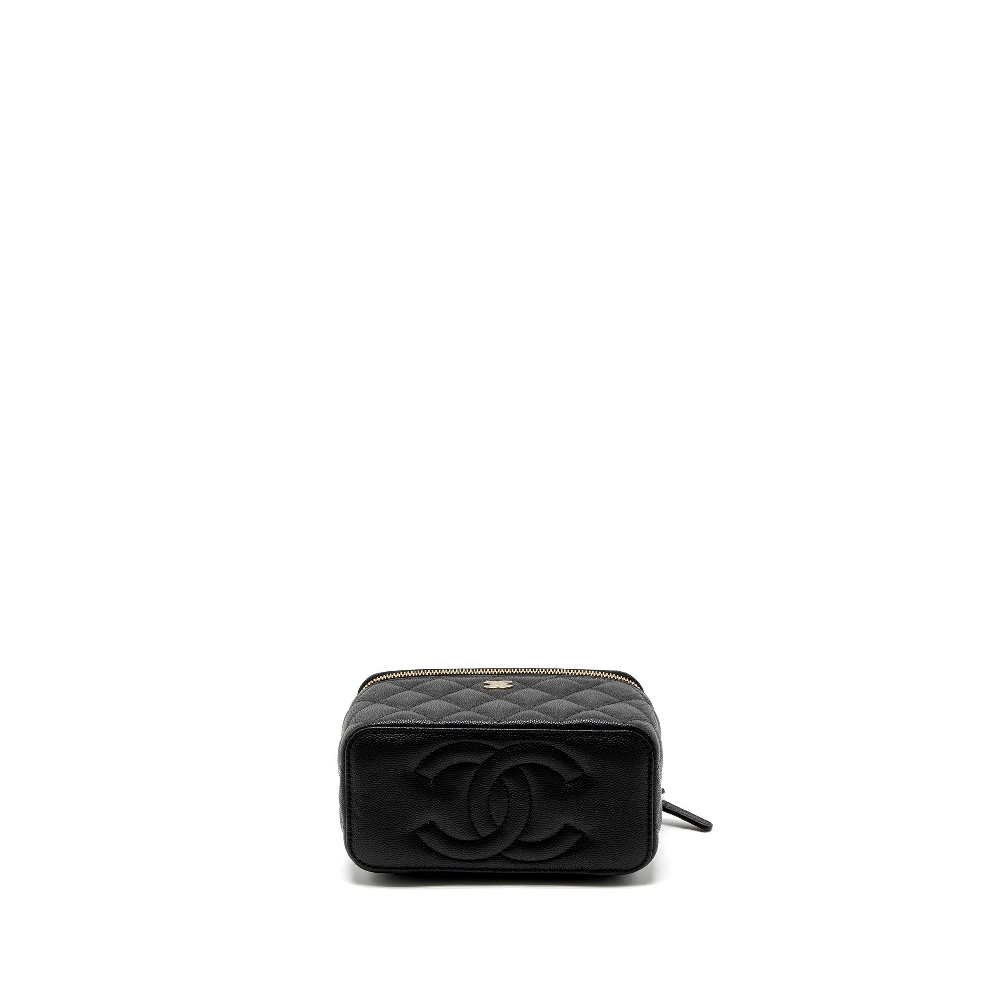 Chanel Long Vanity with Chain Caviar Black L (Microchip)