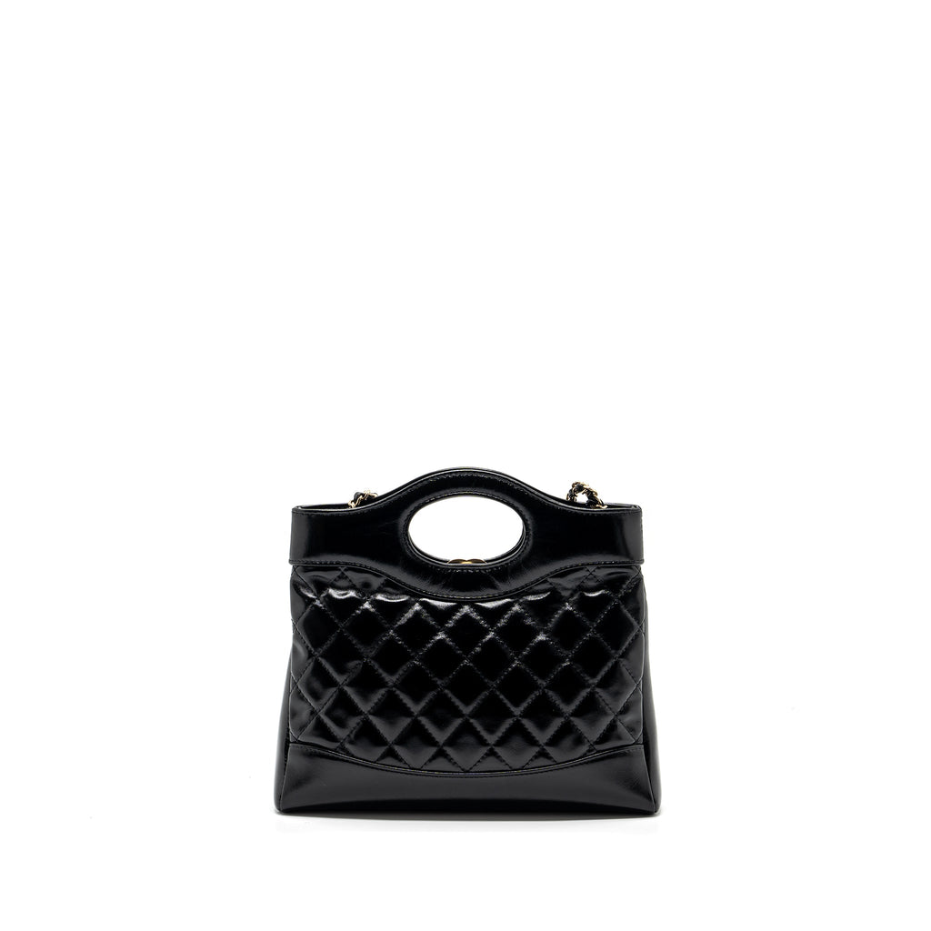 Chanel 24C mini 31 bag shiny calfskin black L (microchip)