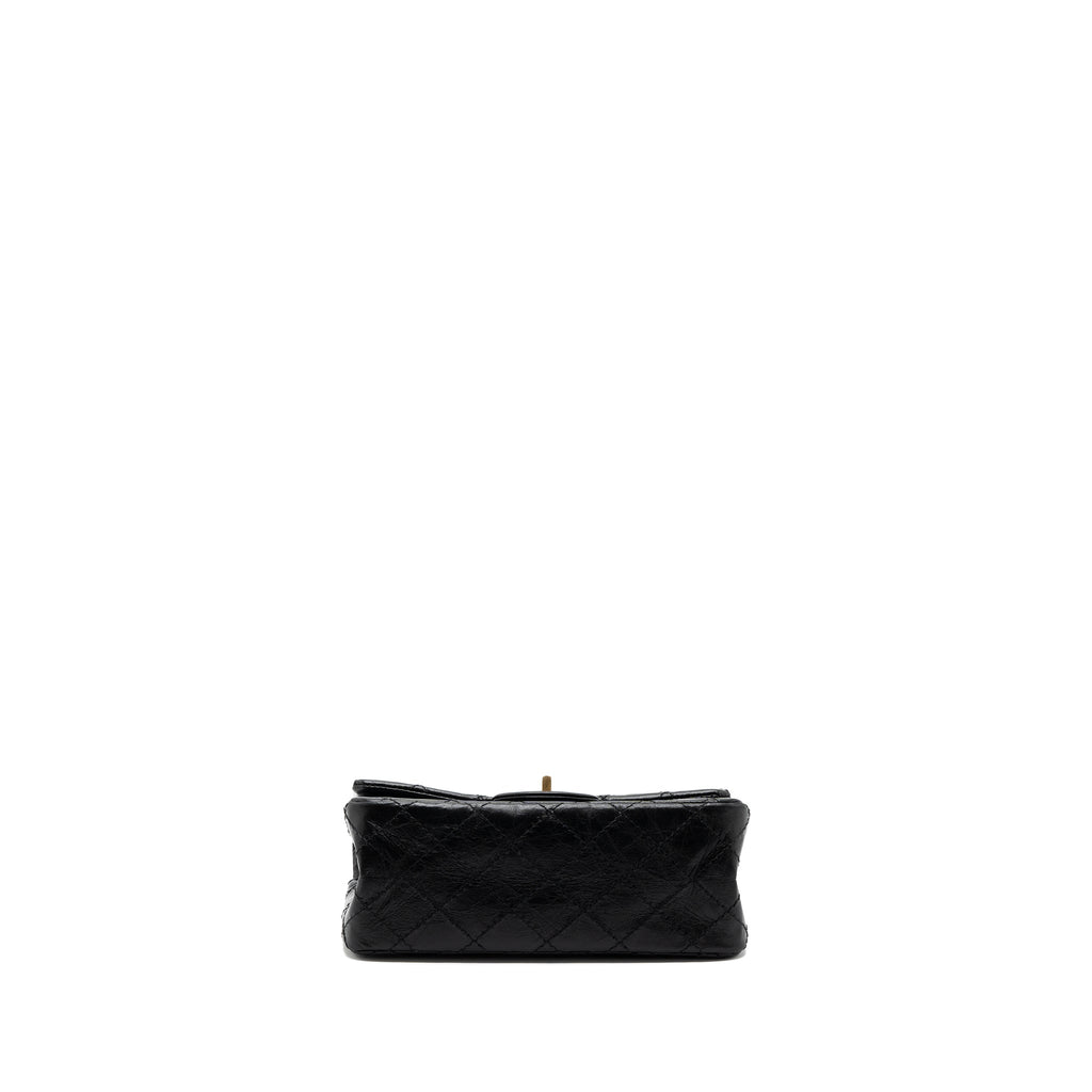Chanel Mini 2.55 Reissue Flap Bag Aged Calfskin Black Brushed