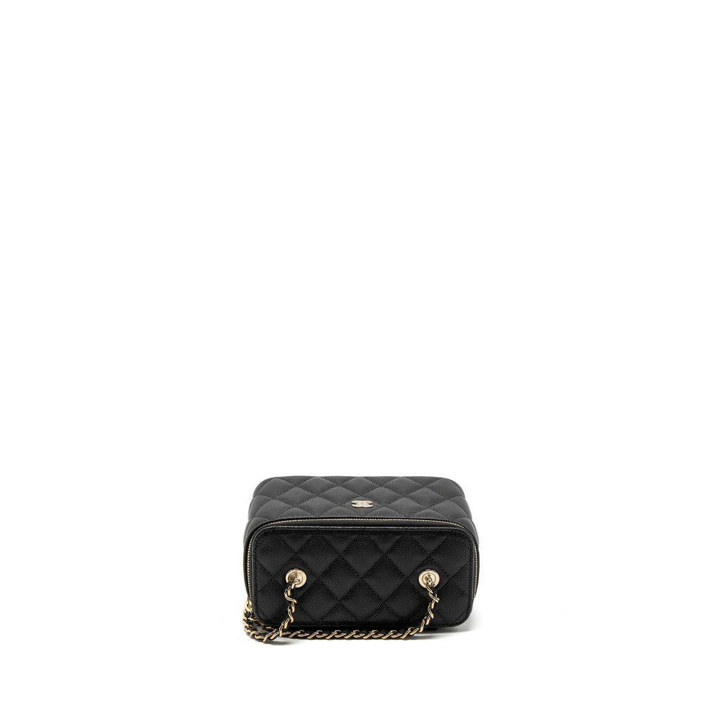 Chanel Long Vanity with Chain Caviar Black L (Microchip)