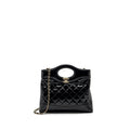 Chanel 24C mini 31 bag shiny calfskin black L (microchip)