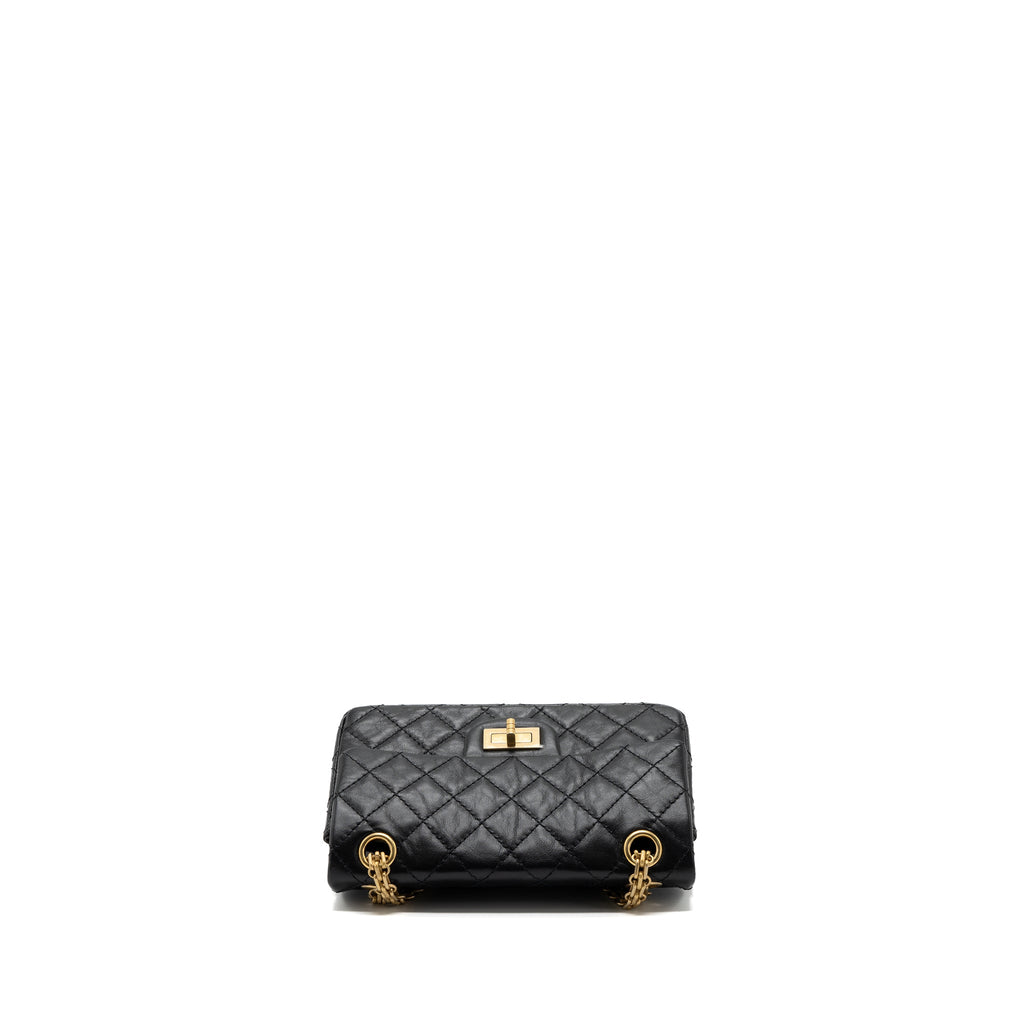 Chanel Mini 2.55 Reissue Flap Bag Aged Calfskin Black Brushed