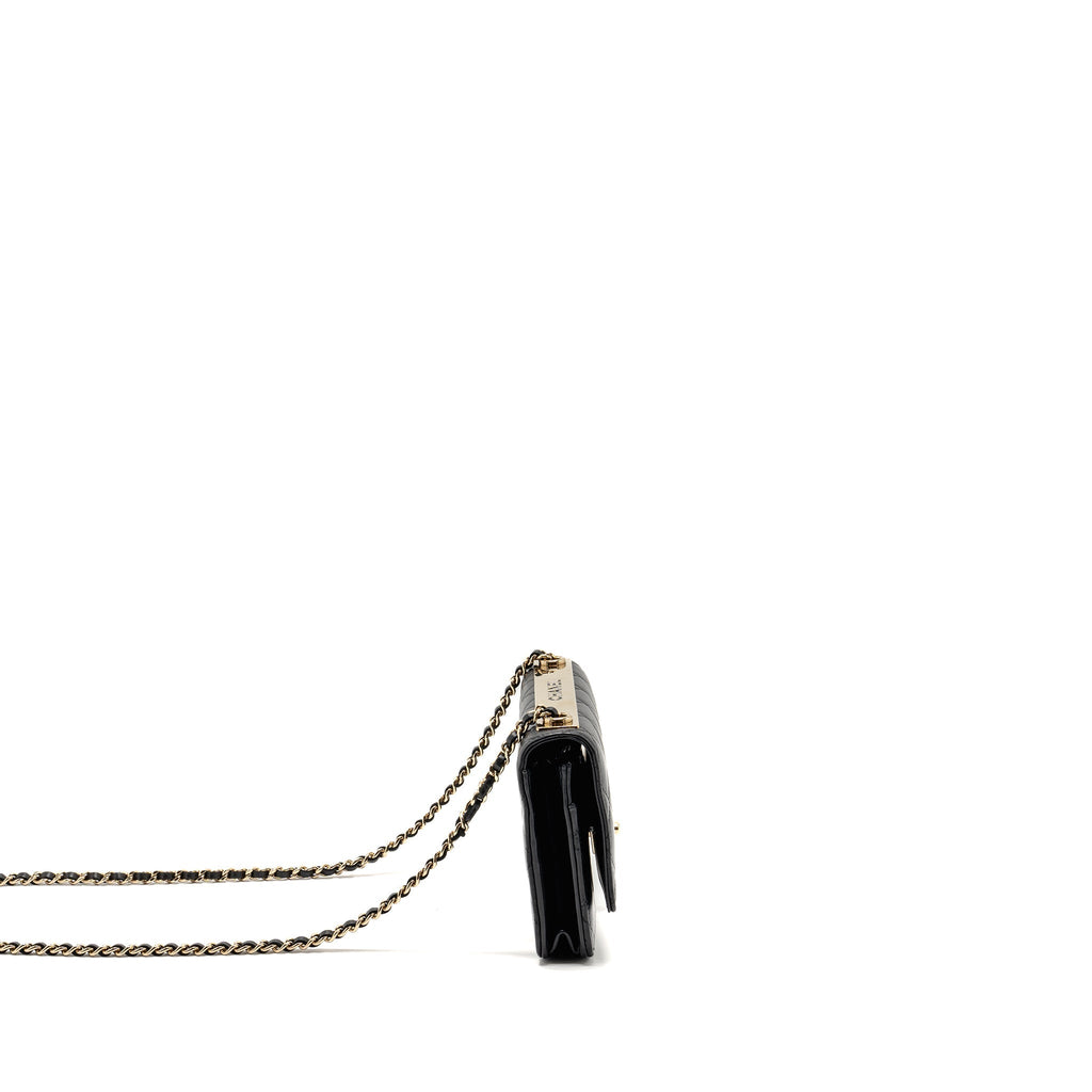 Chanel Trendy CC Wallet on Chain Lambskin Black L (Microchip)