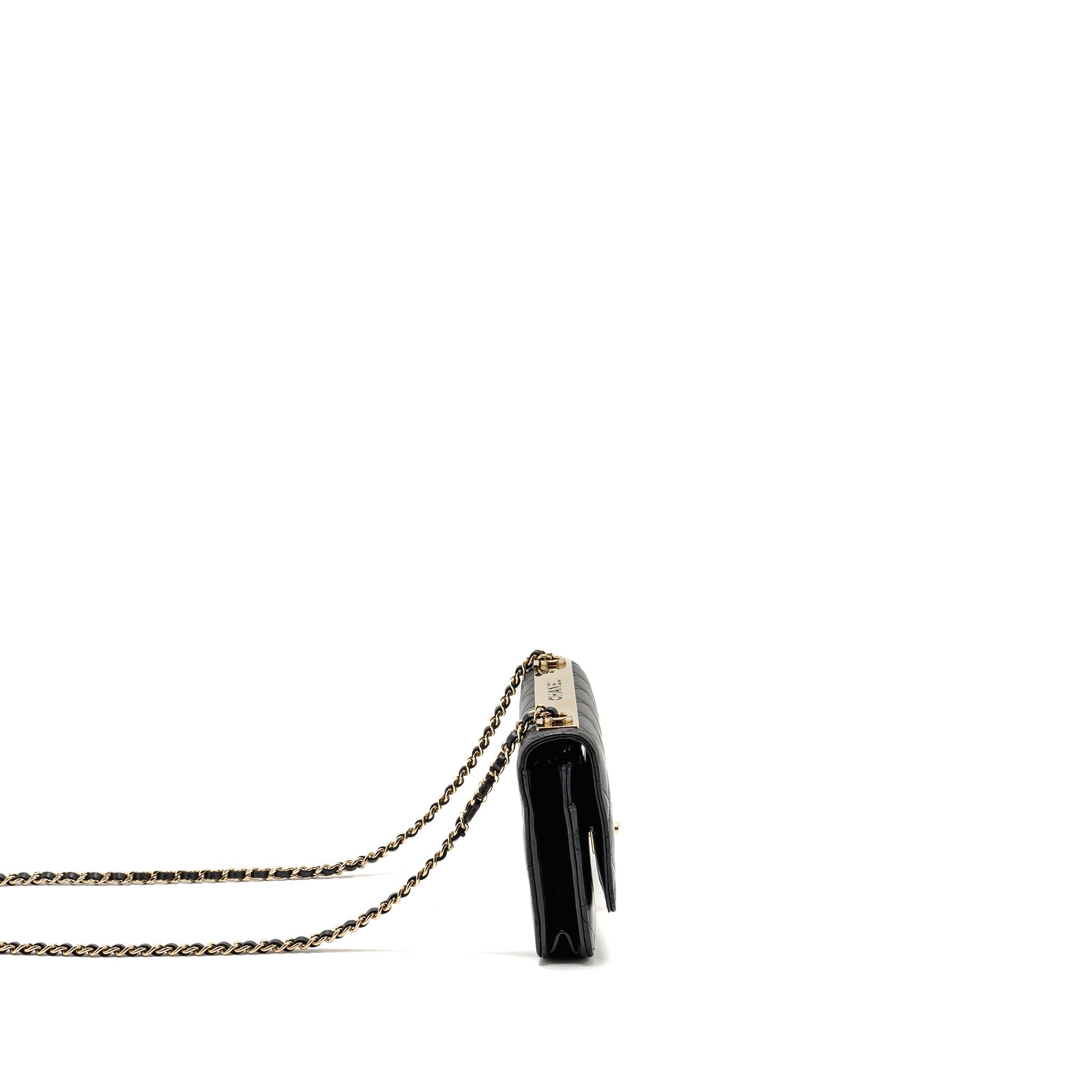 Chanel Trendy CC Wallet on Chain Lambskin Black L (Microchip)