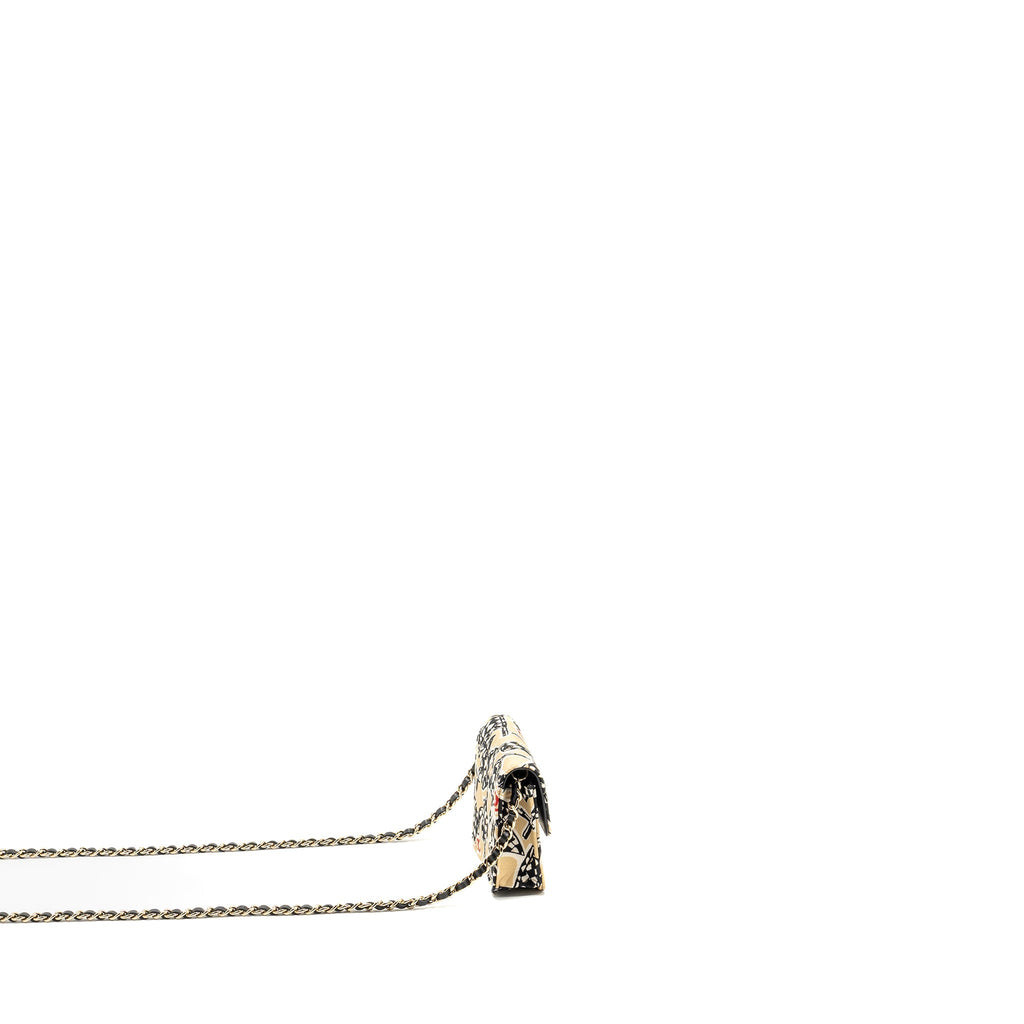 Chanel Mini flap bag Fabric Beige / Multicolour L (microchip)