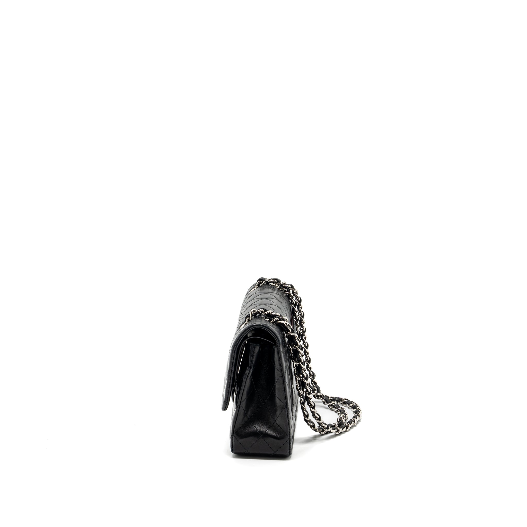 Chanel medium classic double flap bag lambskin black