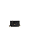 Chanel Detailed CC Logo Wallet on Chain Caviar Black  (Microchip)