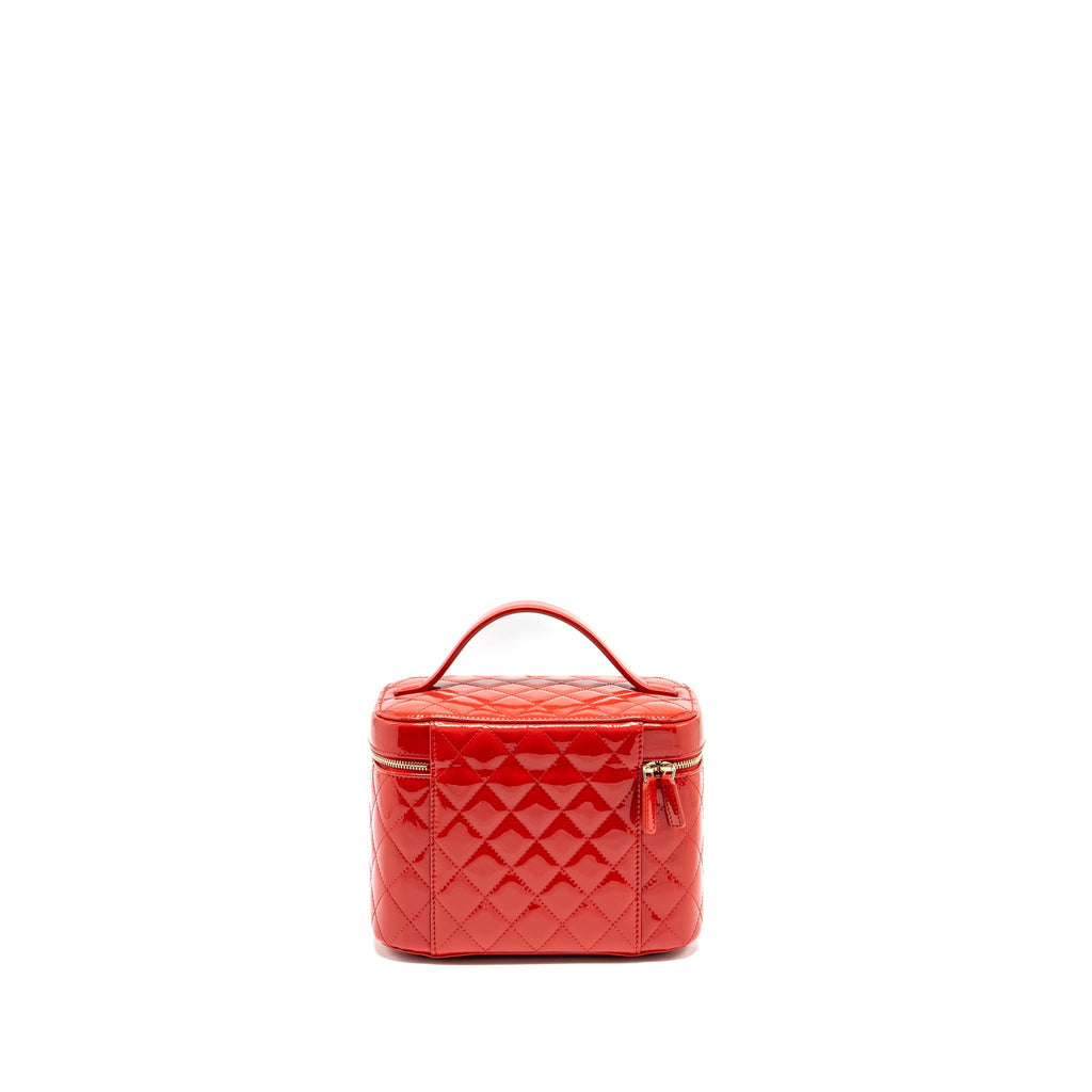 Chanel Large Vanity Pouch Patent Red