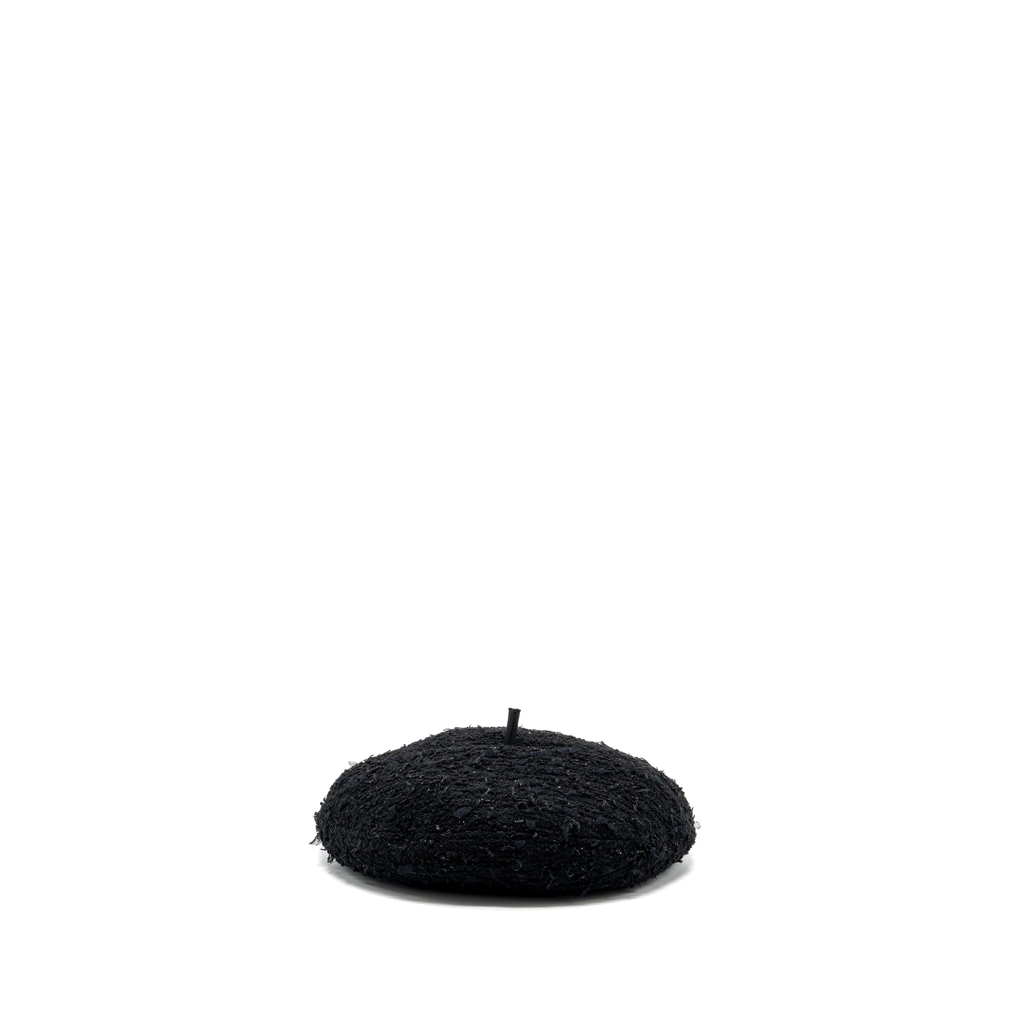 Chanel Size M CC logo Beret Polyamide/Wool Black