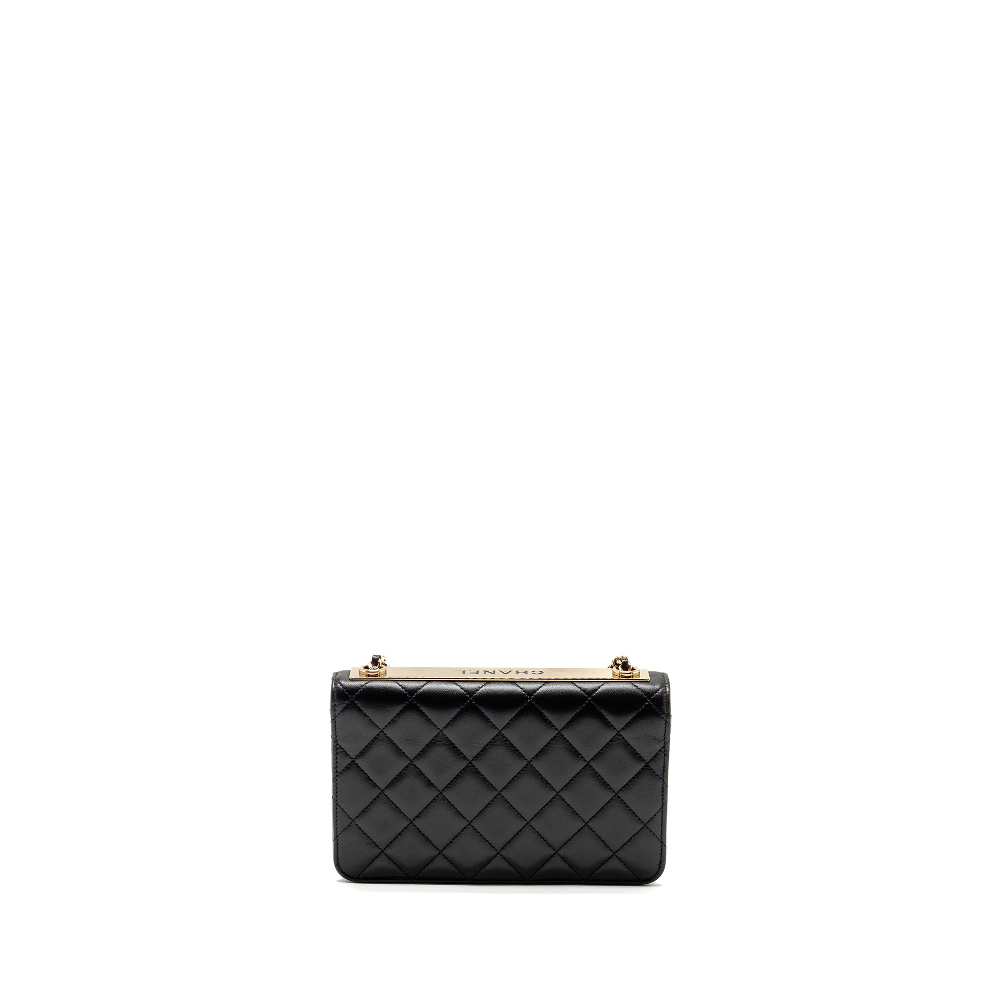 Chanel Trendy CC Wallet on Chain Lambskin Black L (Microchip)