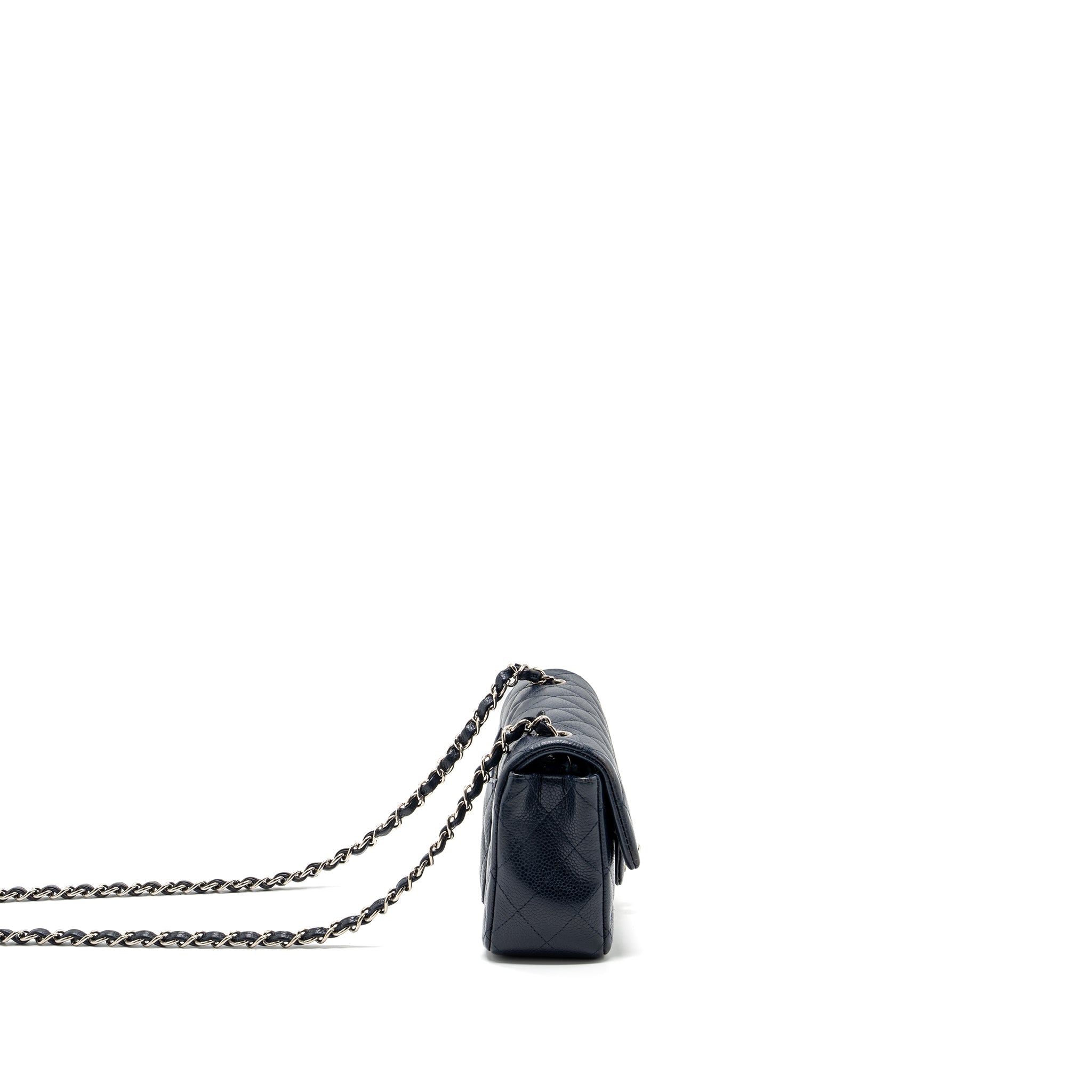 Chanel Classic Mini Rectangular Flap Bag Caviar Navy