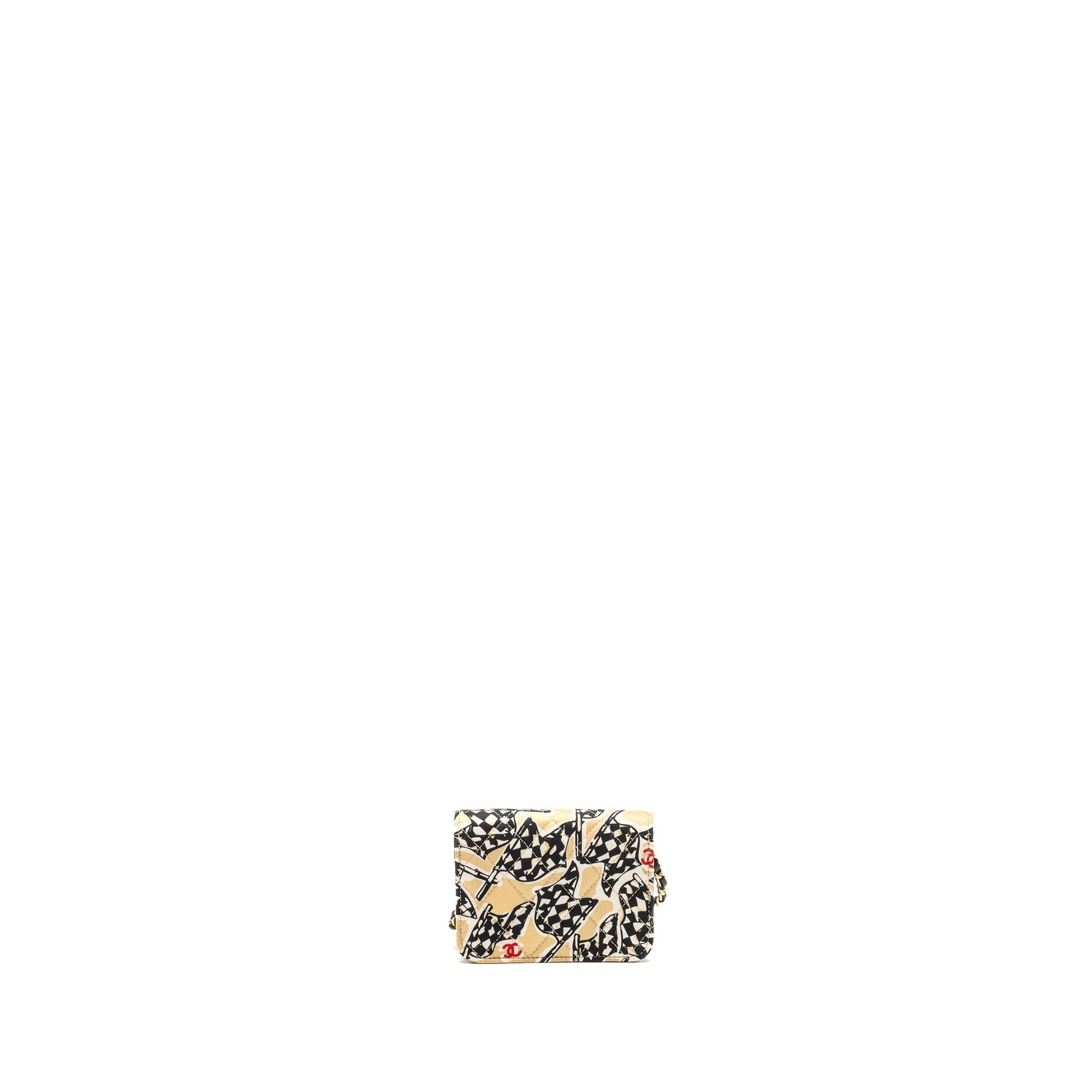 Chanel Mini flap bag Fabric Beige / Multicolour L (microchip)