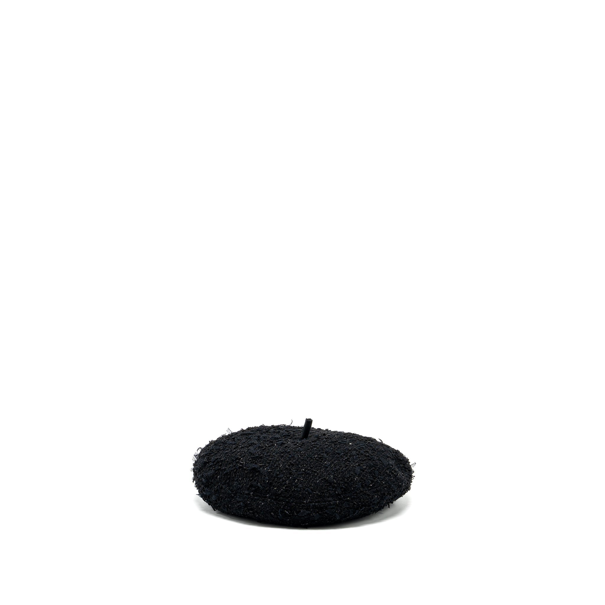 Chanel Size M CC logo Beret Polyamide/Wool Black
