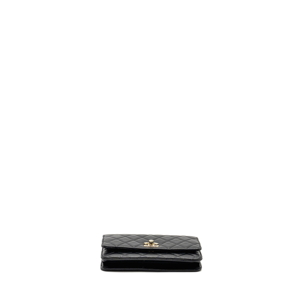 Chanel Trendy CC Wallet on Chain Lambskin Black L (Microchip)