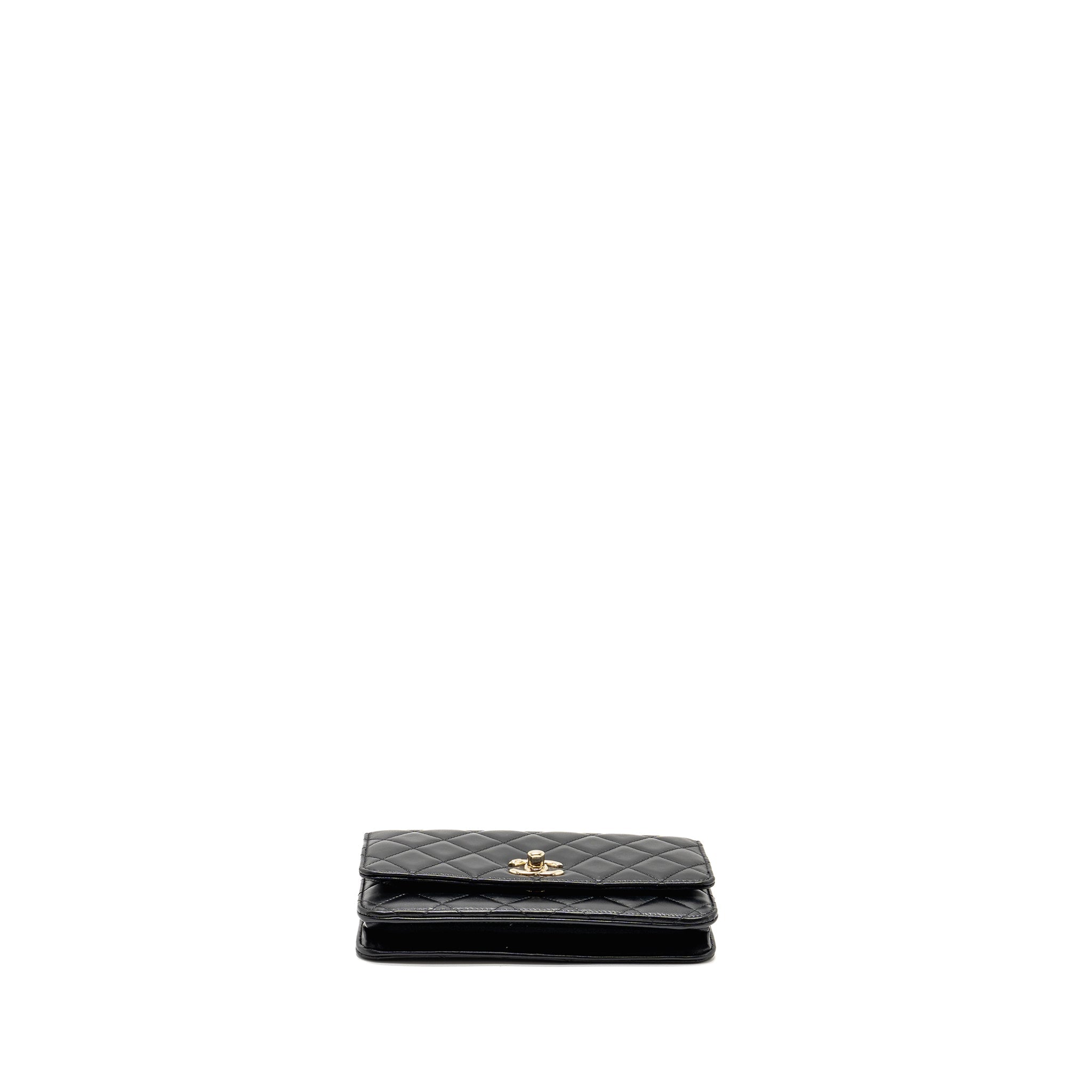 Chanel Trendy CC Wallet on Chain Lambskin Black L (Microchip)