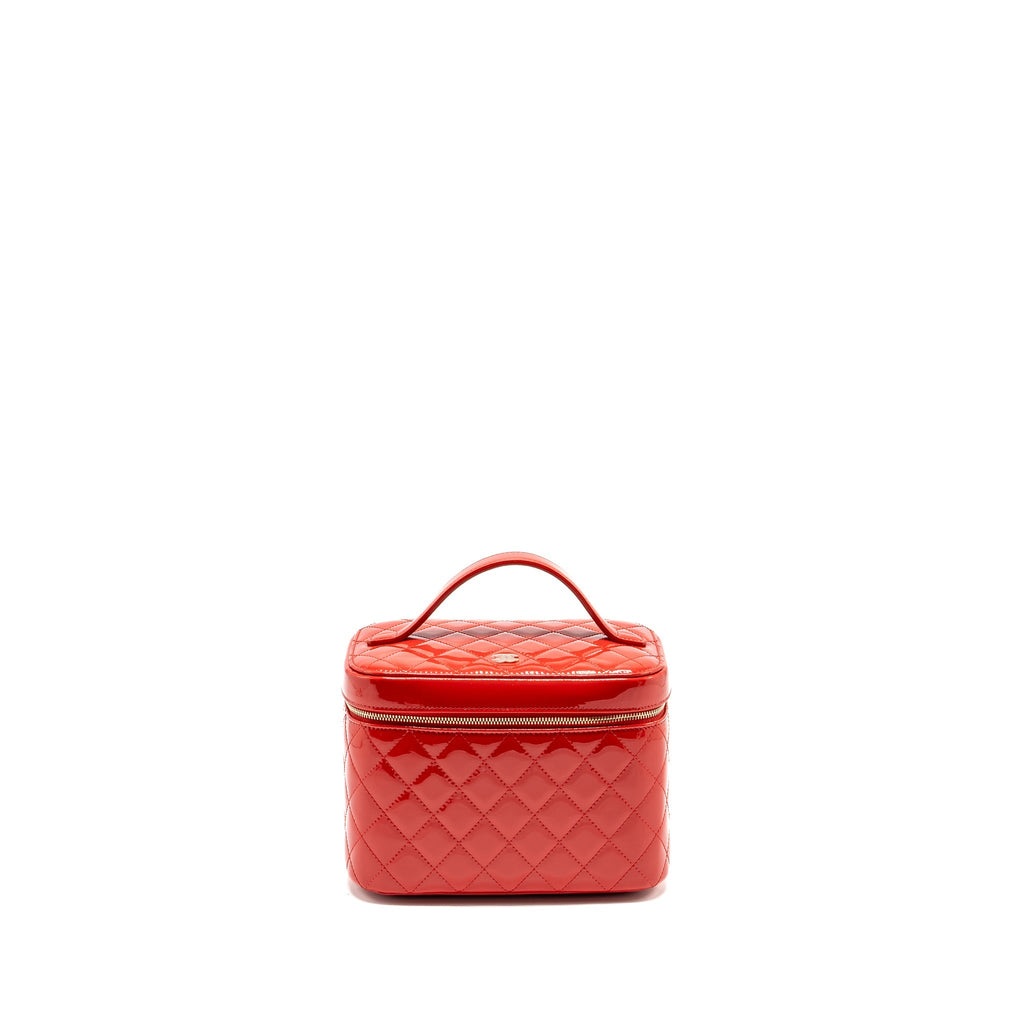 Chanel Large Vanity Pouch Patent Red