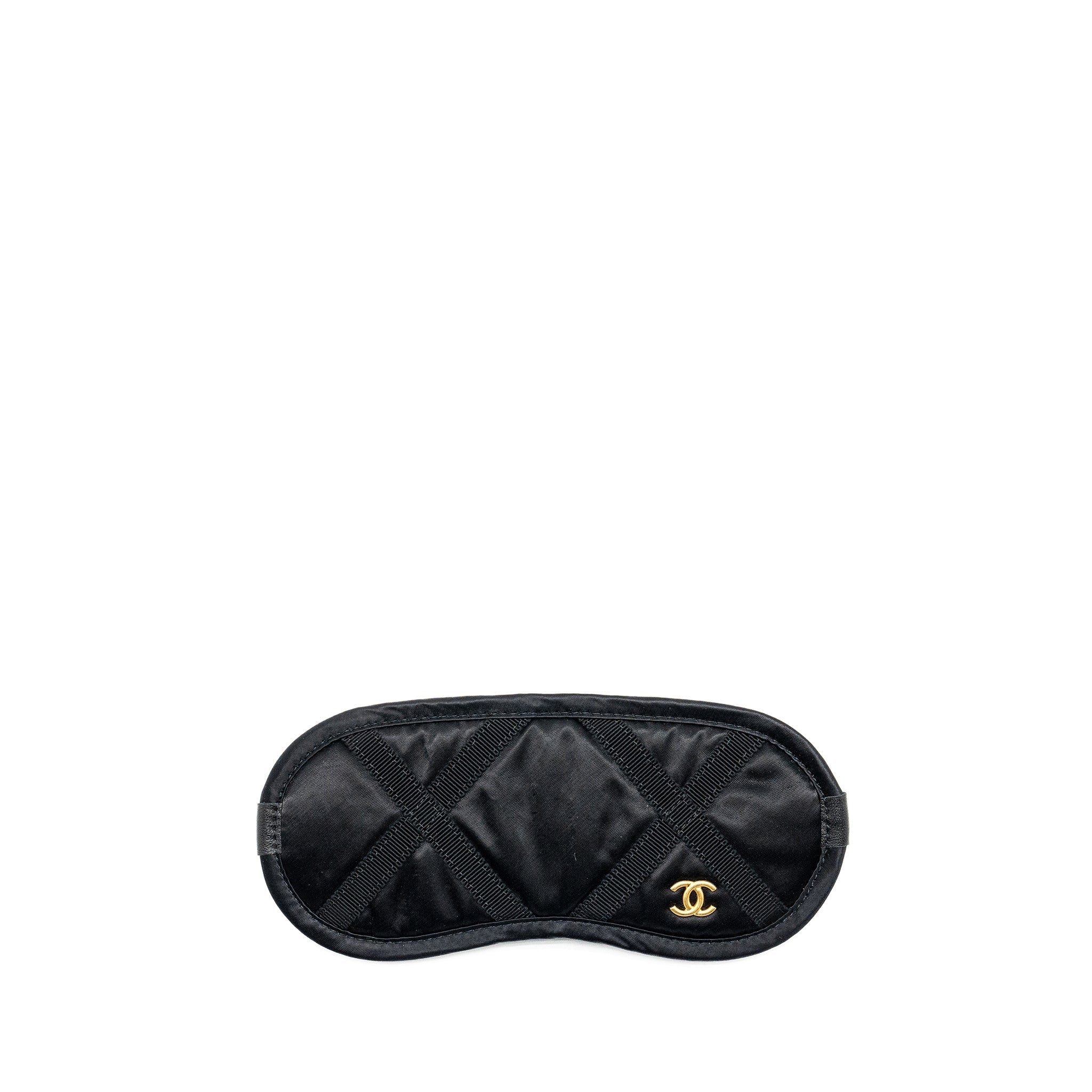 Chanel 22p Travel Pouch With Sleep Mask Nylon Black