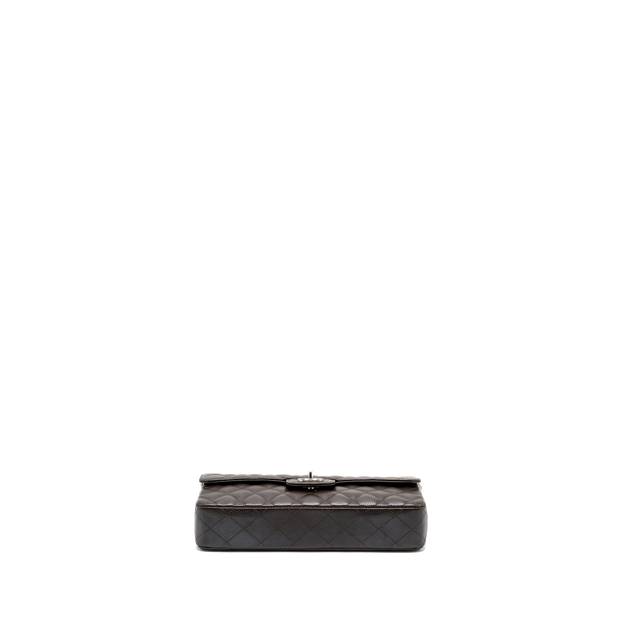 Chanel East West Classic quilted flap bag caviar chocolate