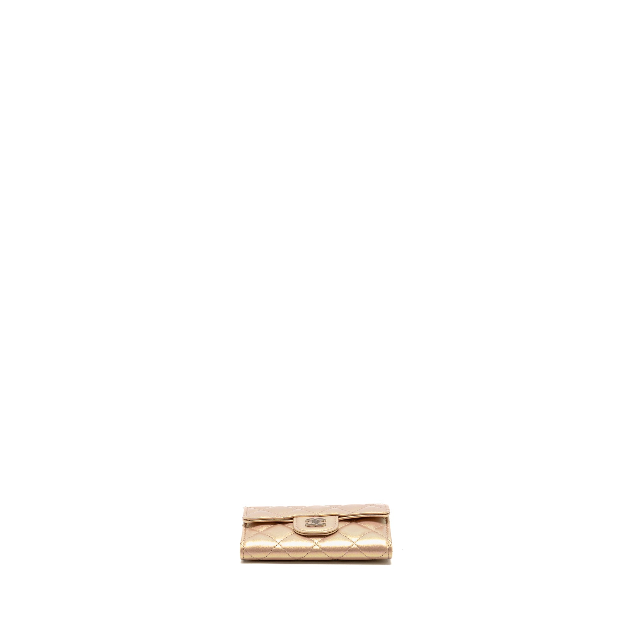 Chanel Classic Flap Card Holder Lambskin Iridescent Pink