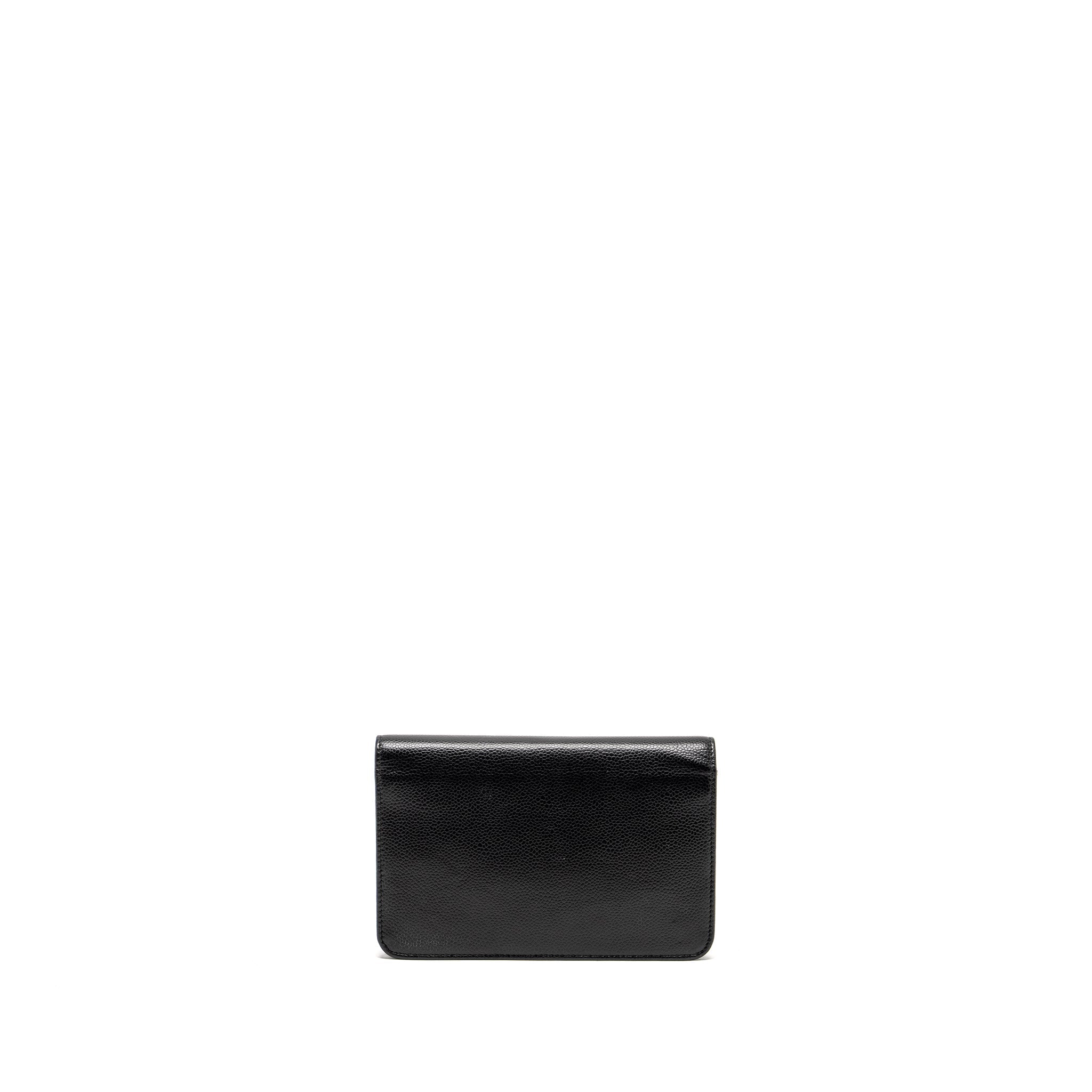 CHANEL Timeless Wallet On Chain Caviar Black