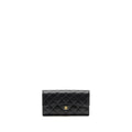 Chanel Classic Flap Long Wallet Caviar Black