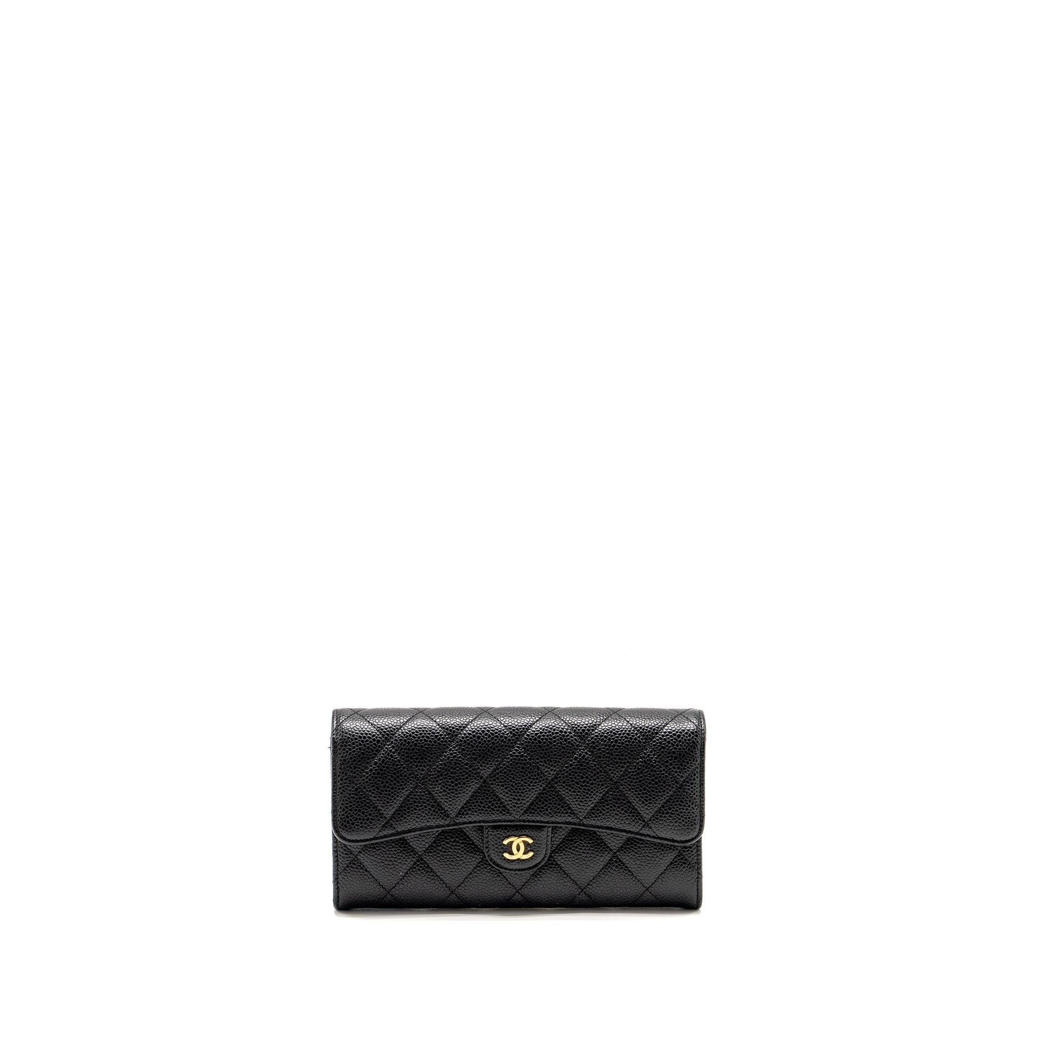 Chanel Classic Flap Long Wallet Caviar Black