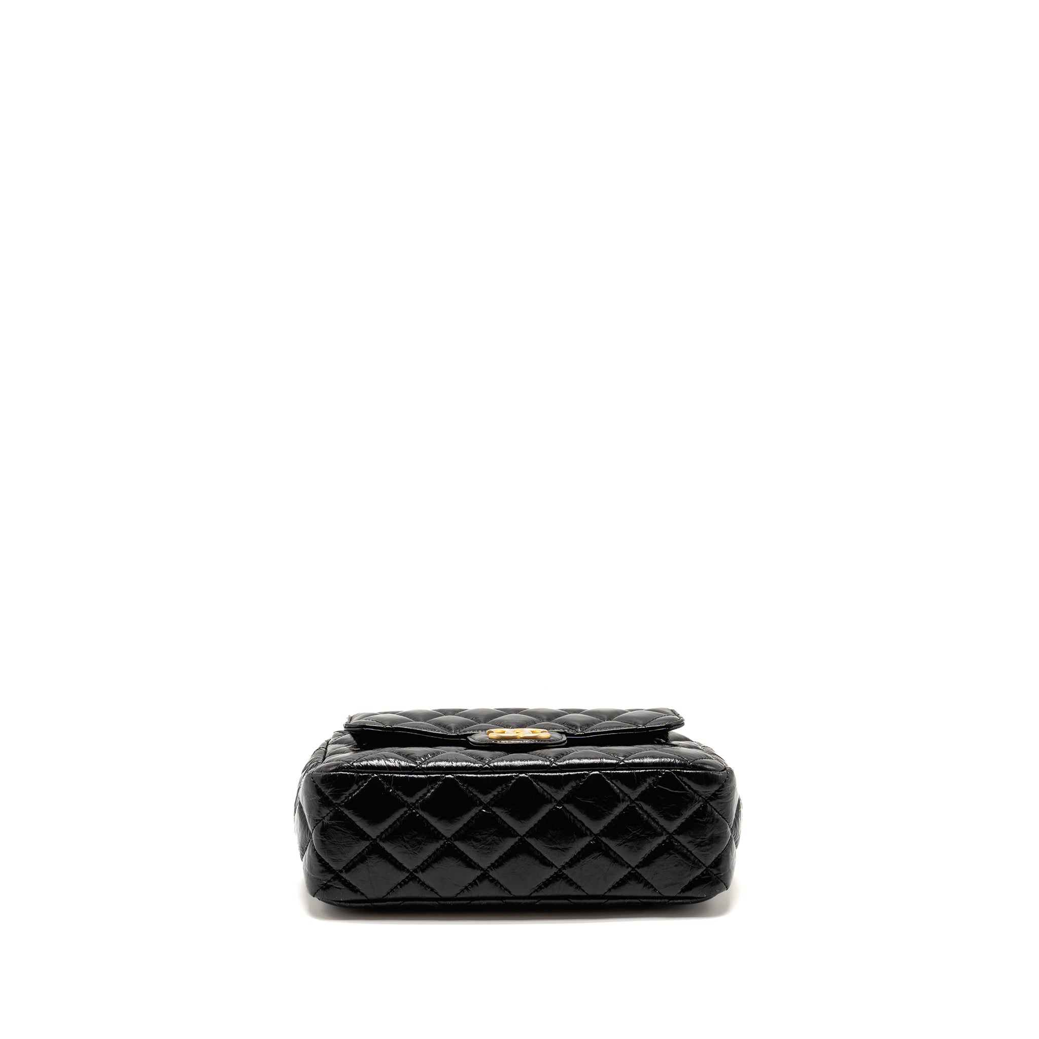 Chanel Hobo Bag shiny calfskin Black  (microchip)