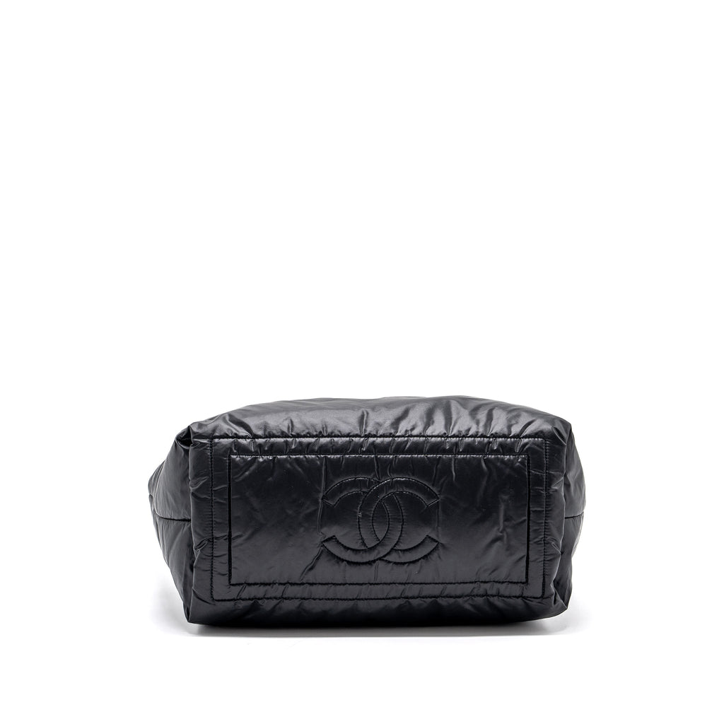 Chanel small puffy Down tote bag nylon black