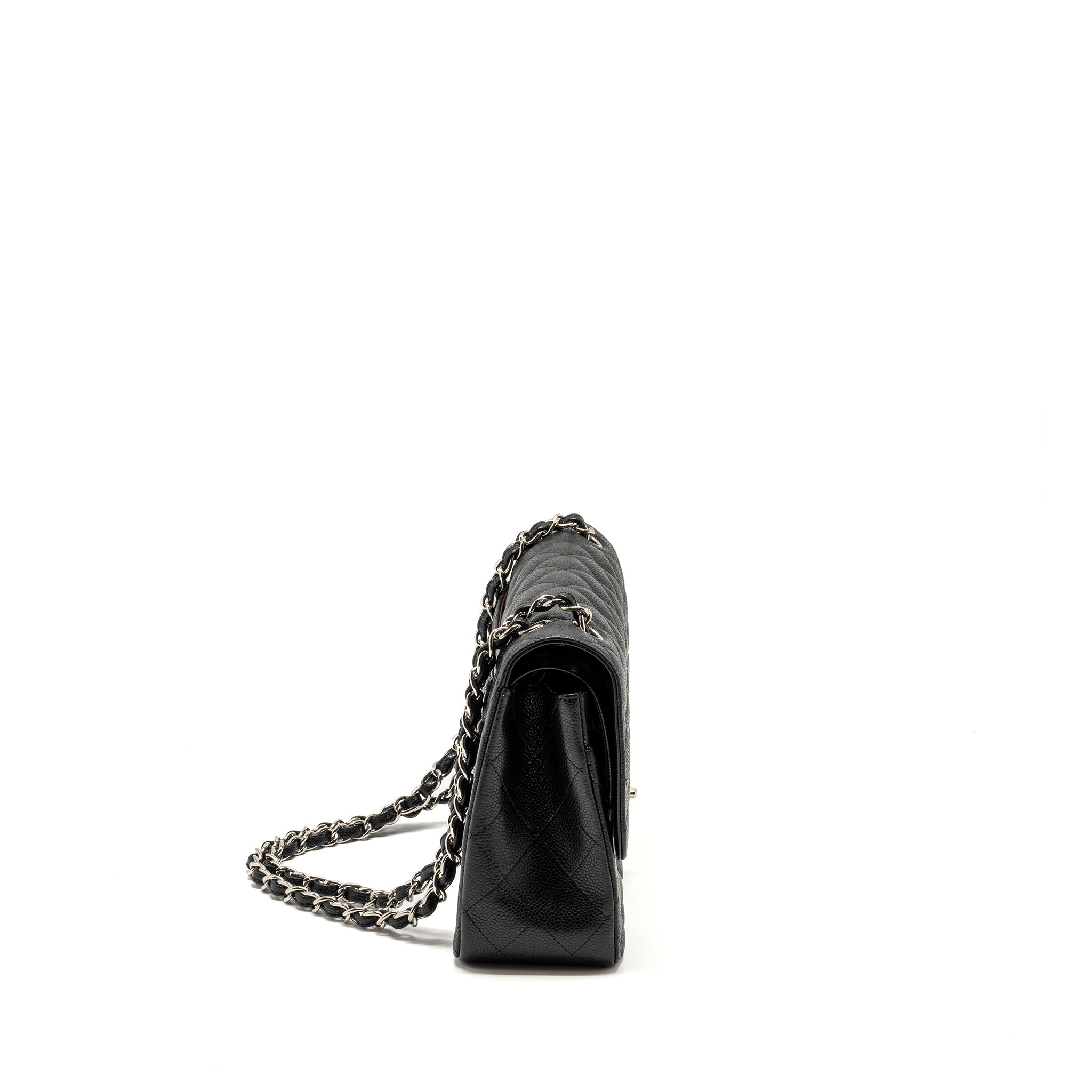 Chanel Jumbo Classic double flap bag caviar black
