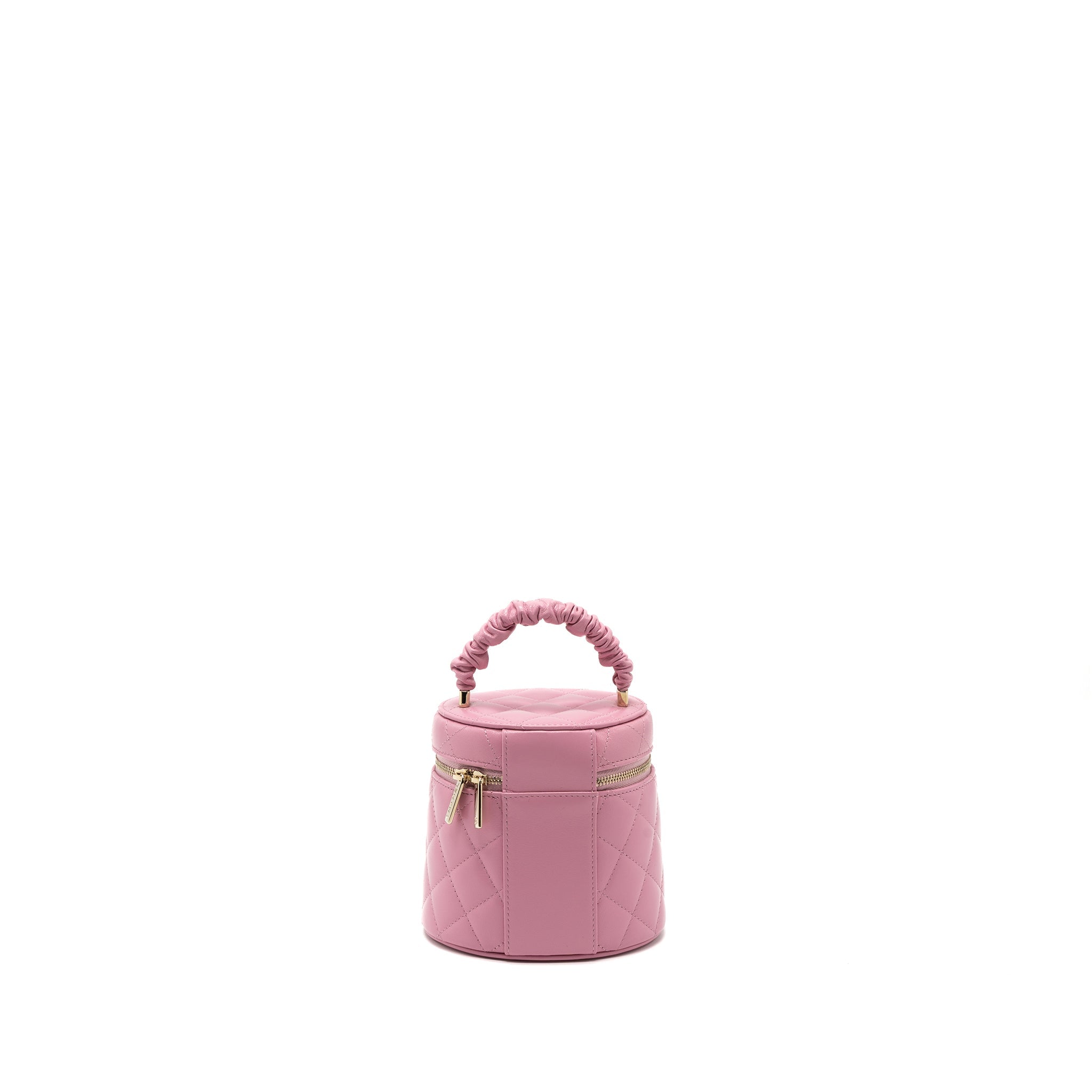 Chanel Top Handle Vanity Case Lambskin Pink L