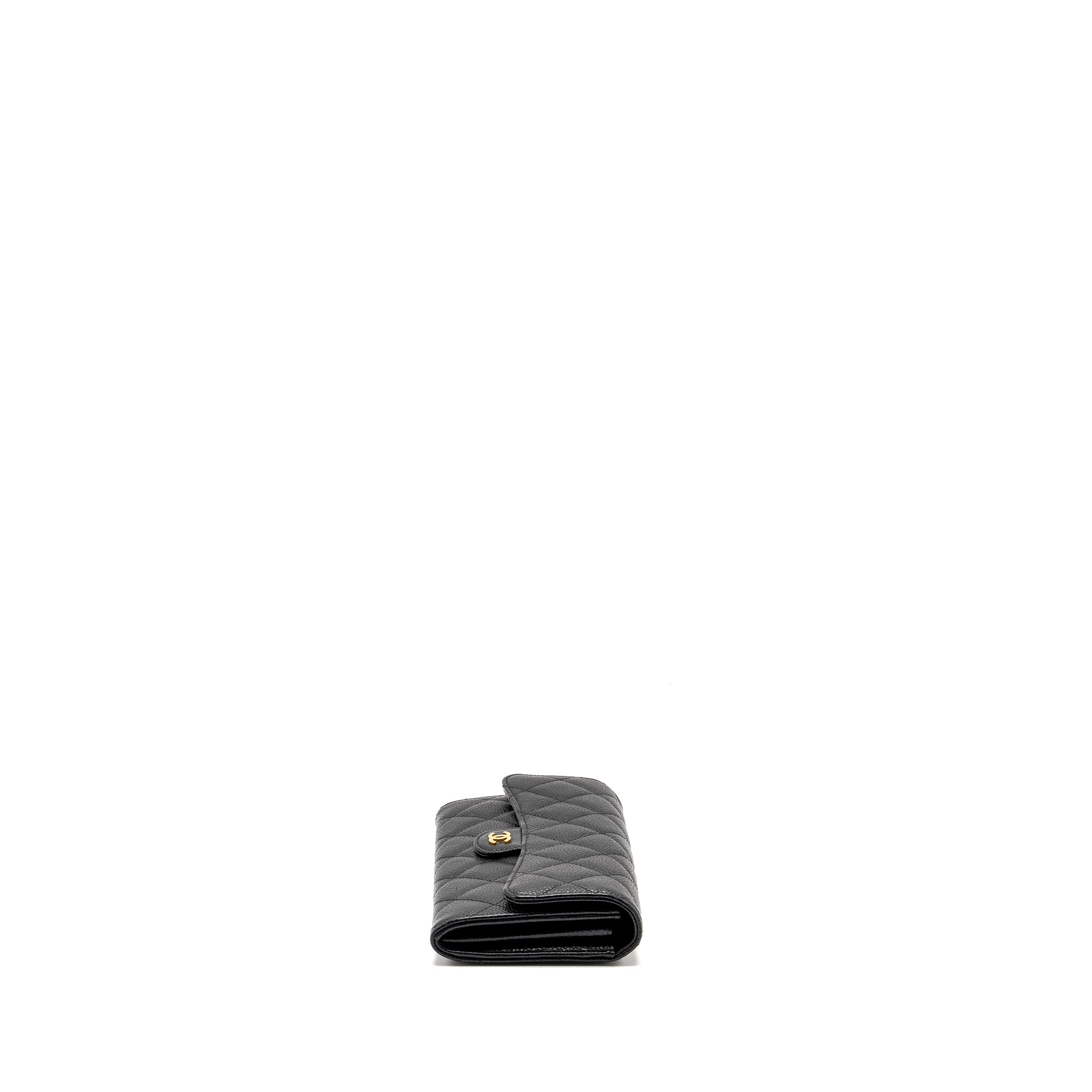 Chanel Classic Flap Long Wallet Caviar Black